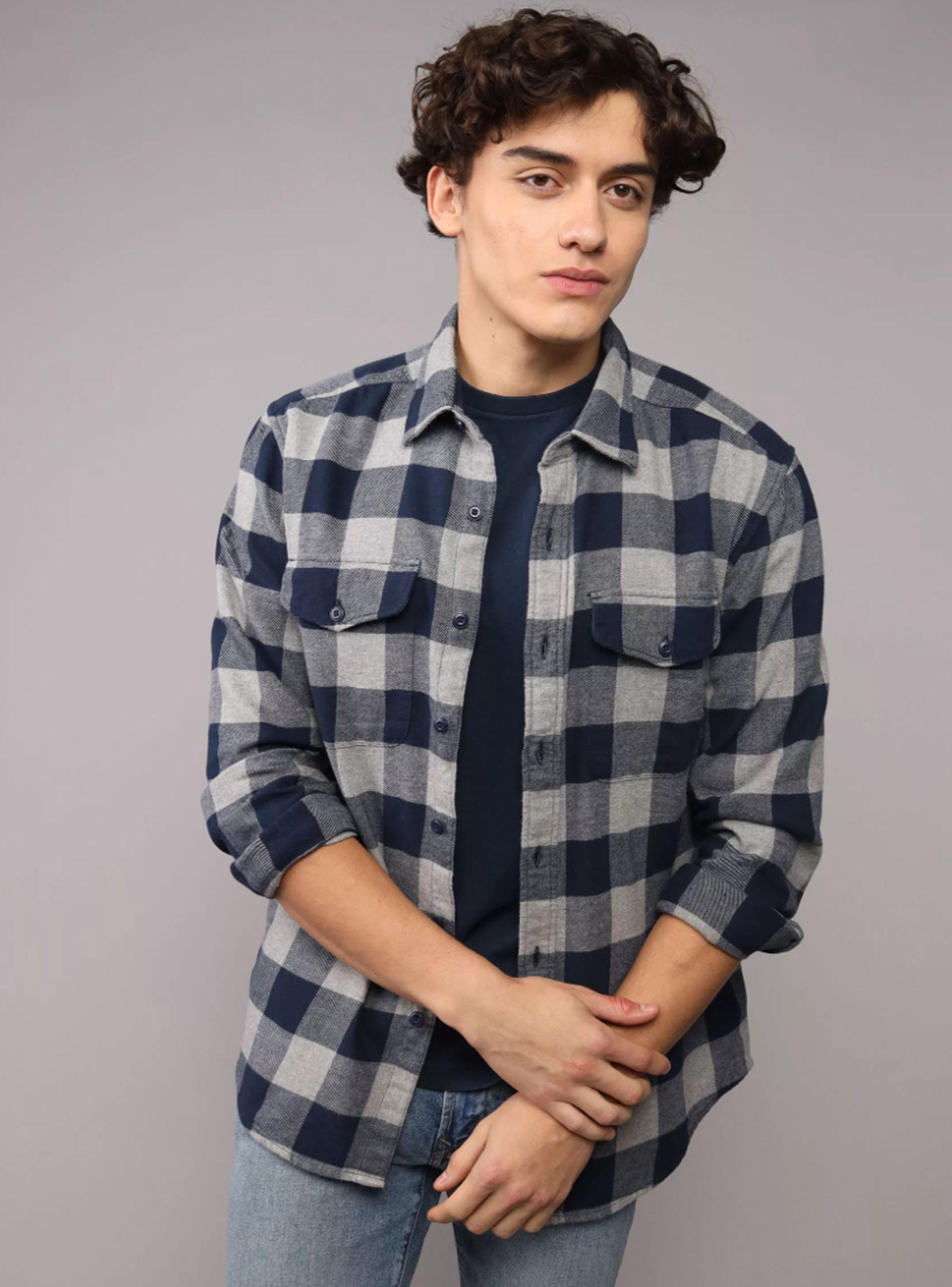 Camisa AE Everyday de Flannel de Fit Relajado-0