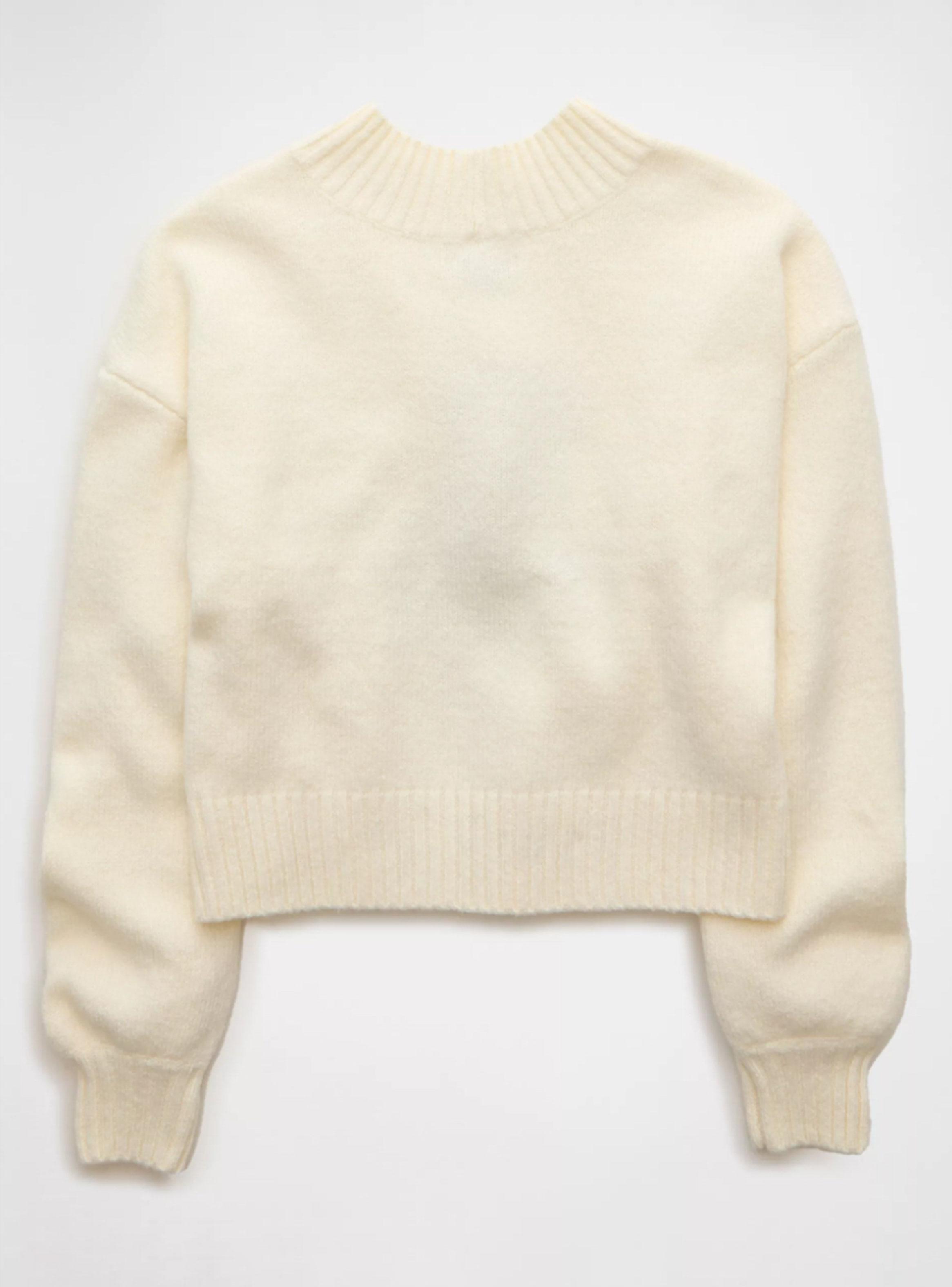 Sweater Tejido Gráfico Cuello Redondo-4