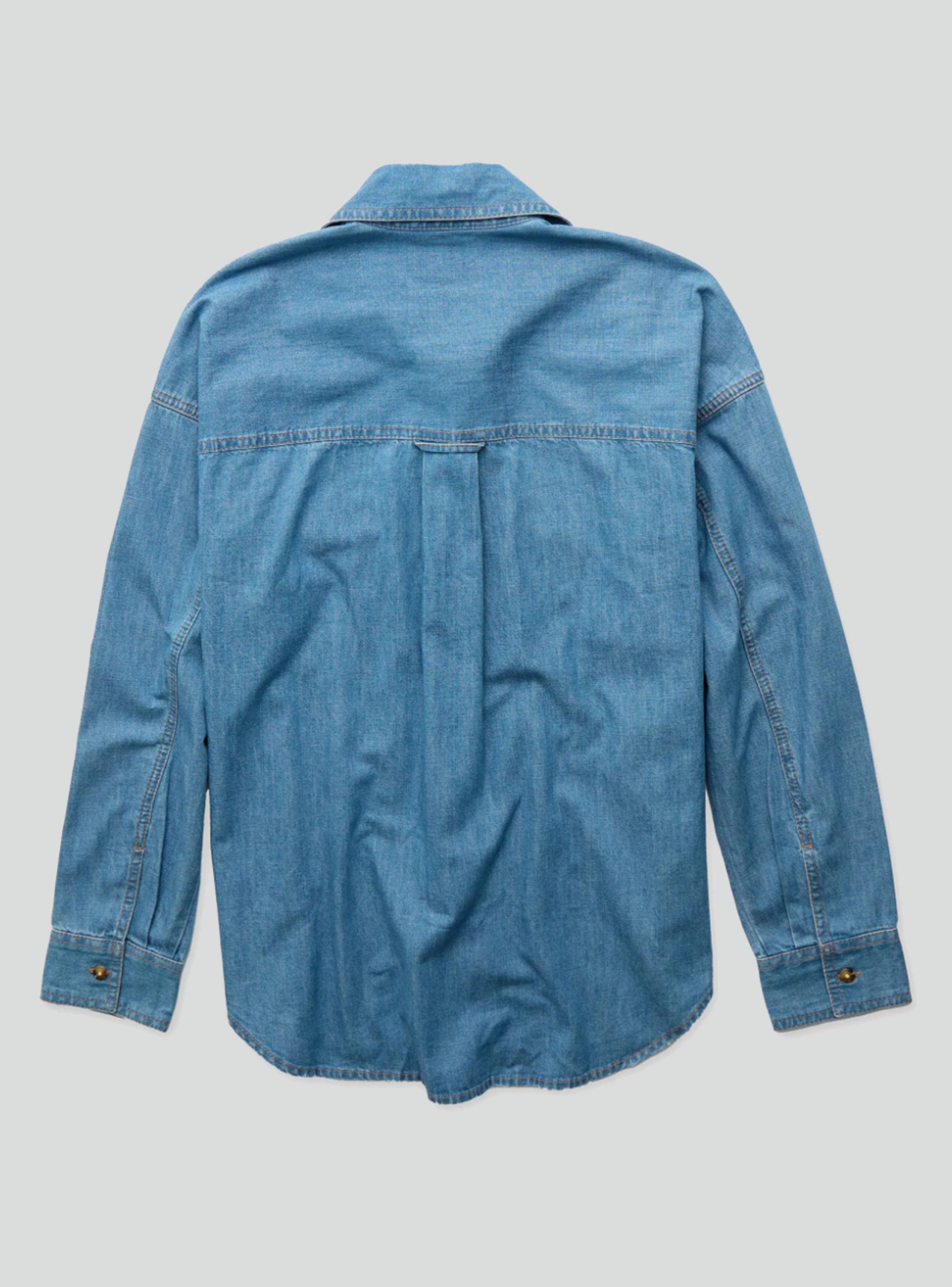 Camisa AE Extragrande de Chambray Ligera-3