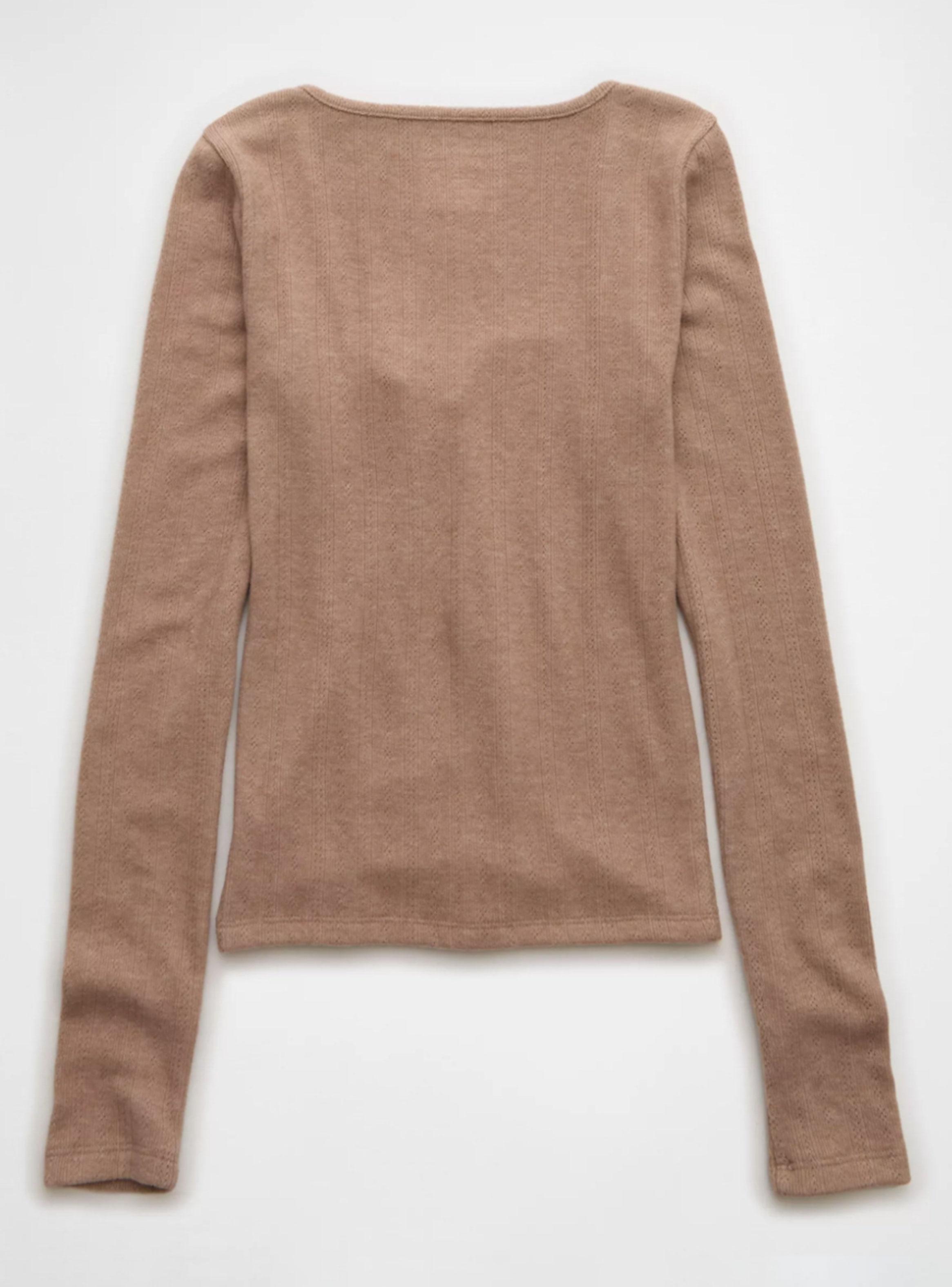 Polera Ae Manga Larga con Cuello Cuadrado-4