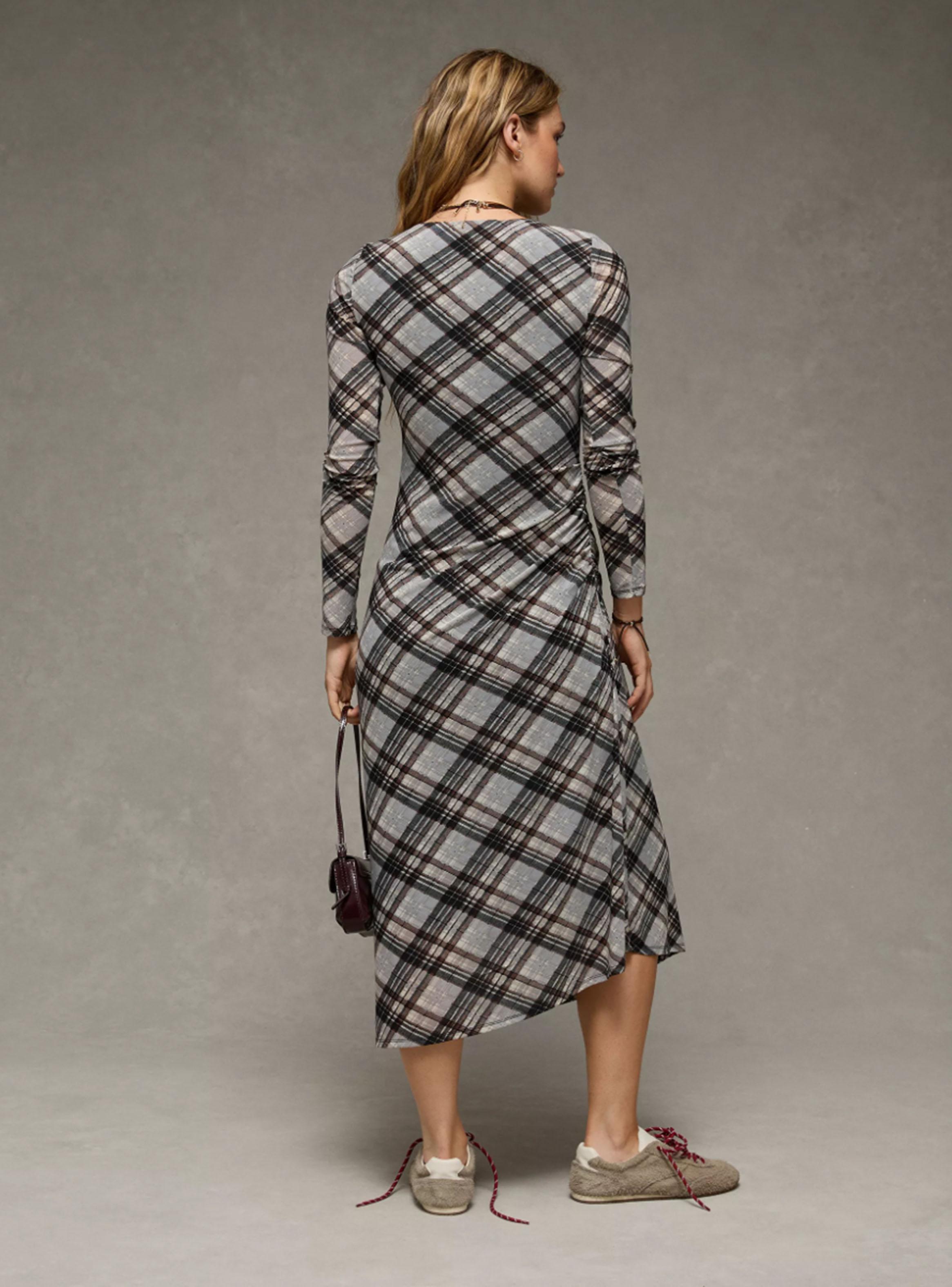 Vestido Ae Midi con Dobladillo Asimétrico-1