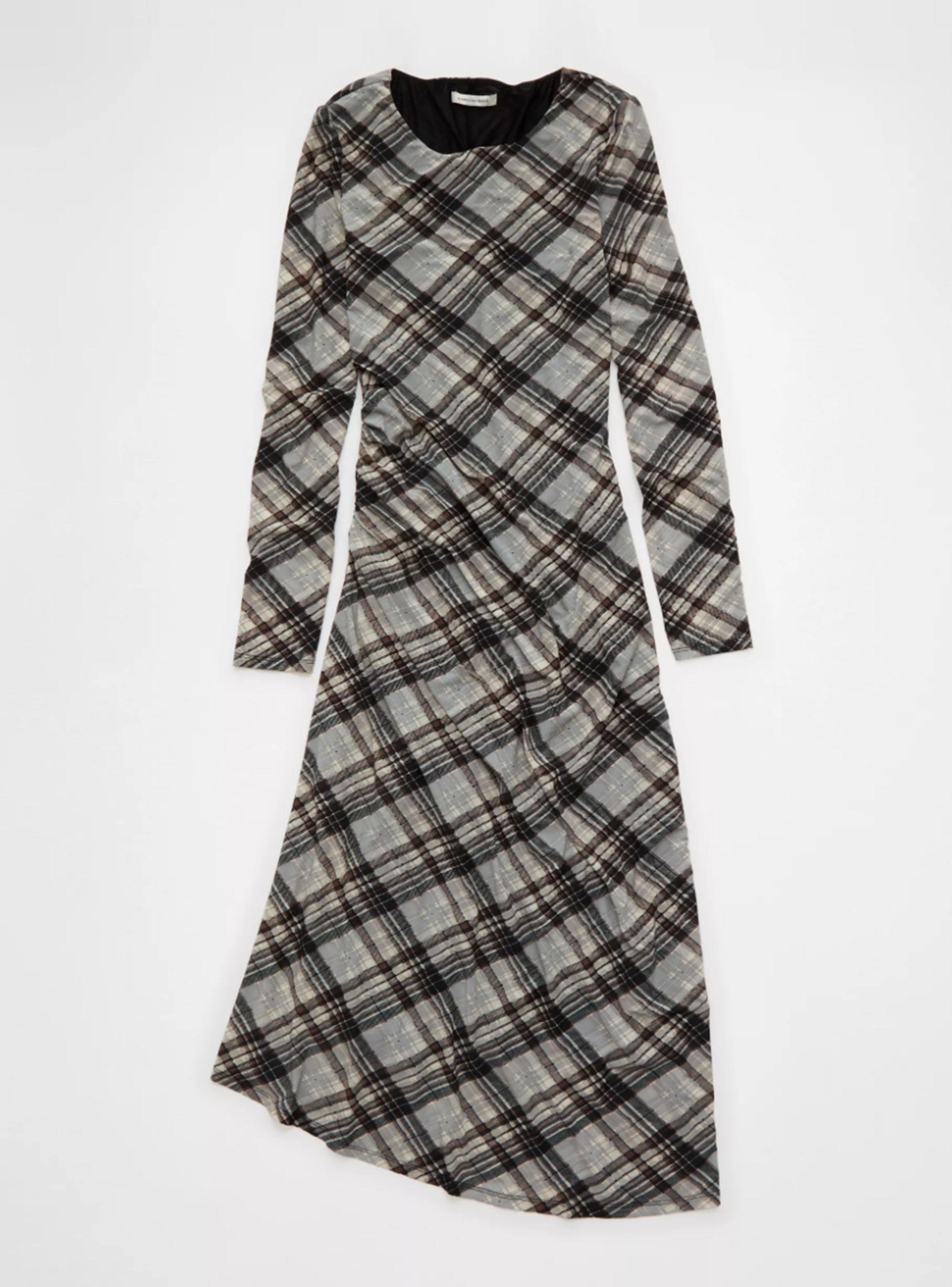 Vestido Ae Midi con Dobladillo Asimétrico-3
