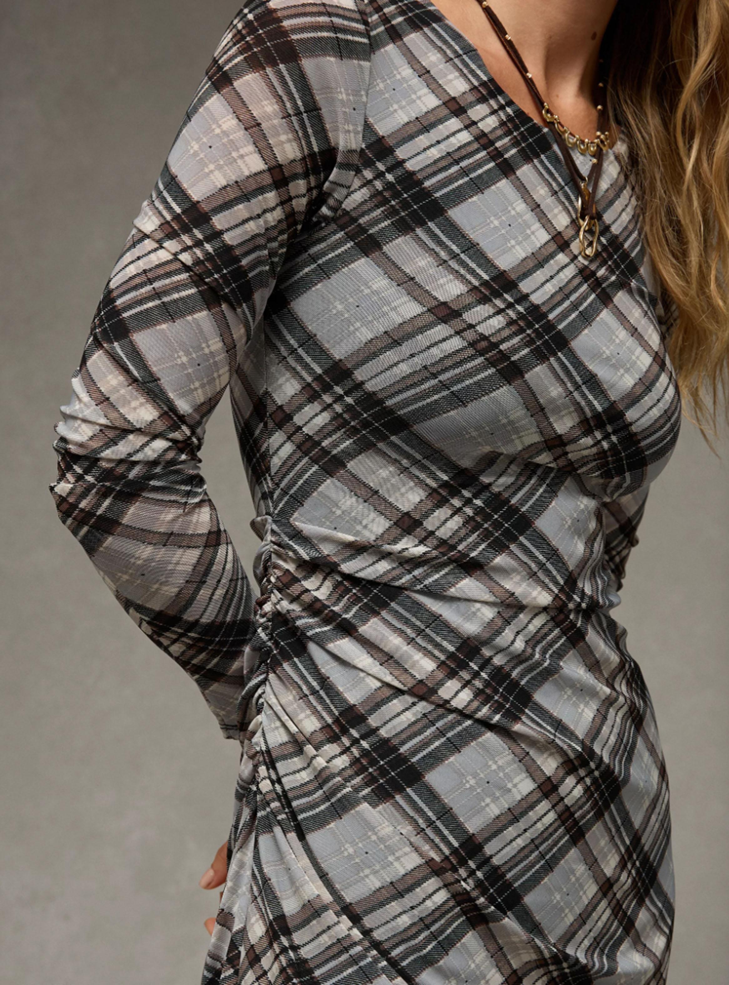 Vestido Ae Midi con Dobladillo Asimétrico-2
