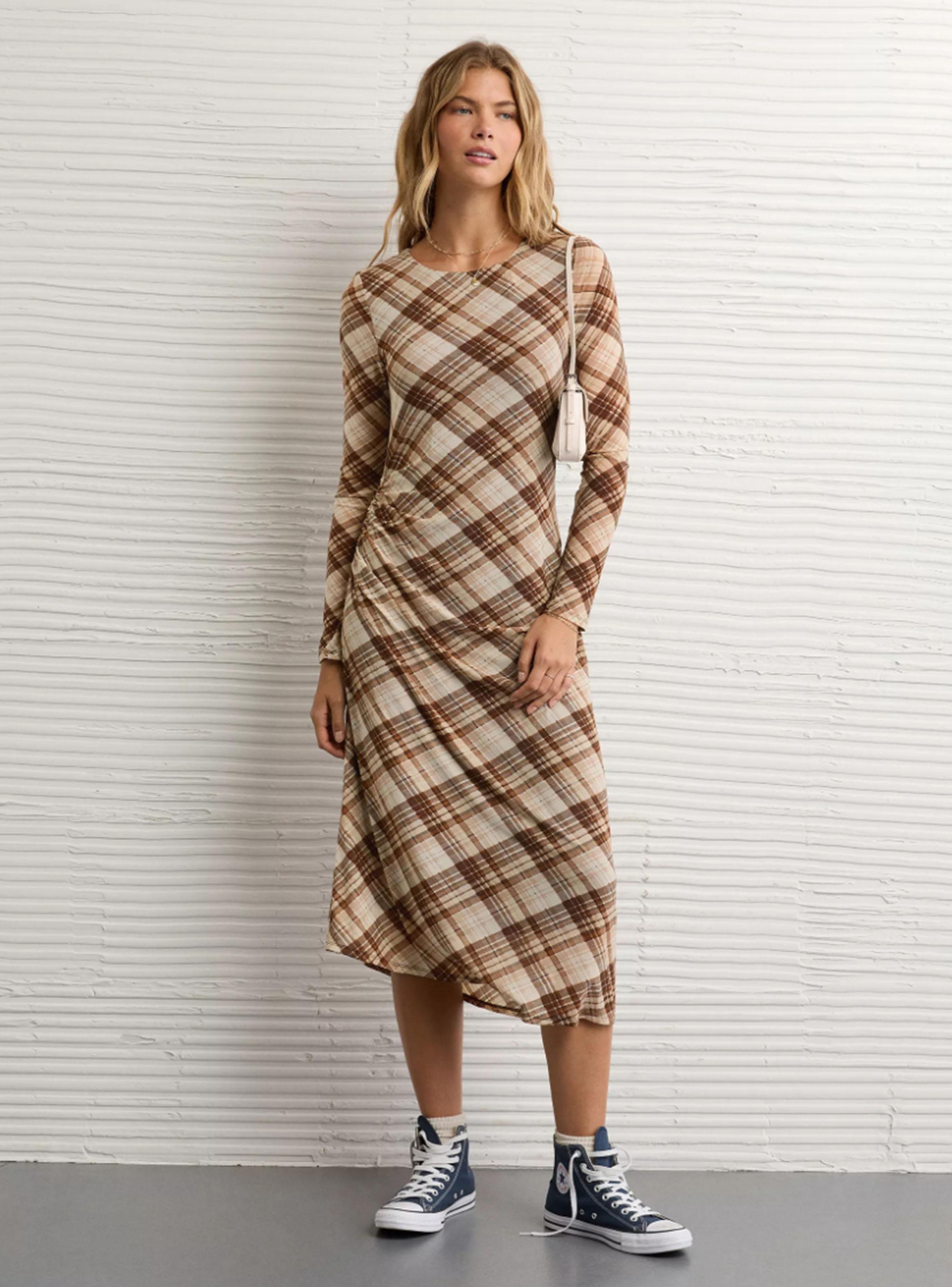 Vestido Ae Midi con Dobladillo Asimétrico-0