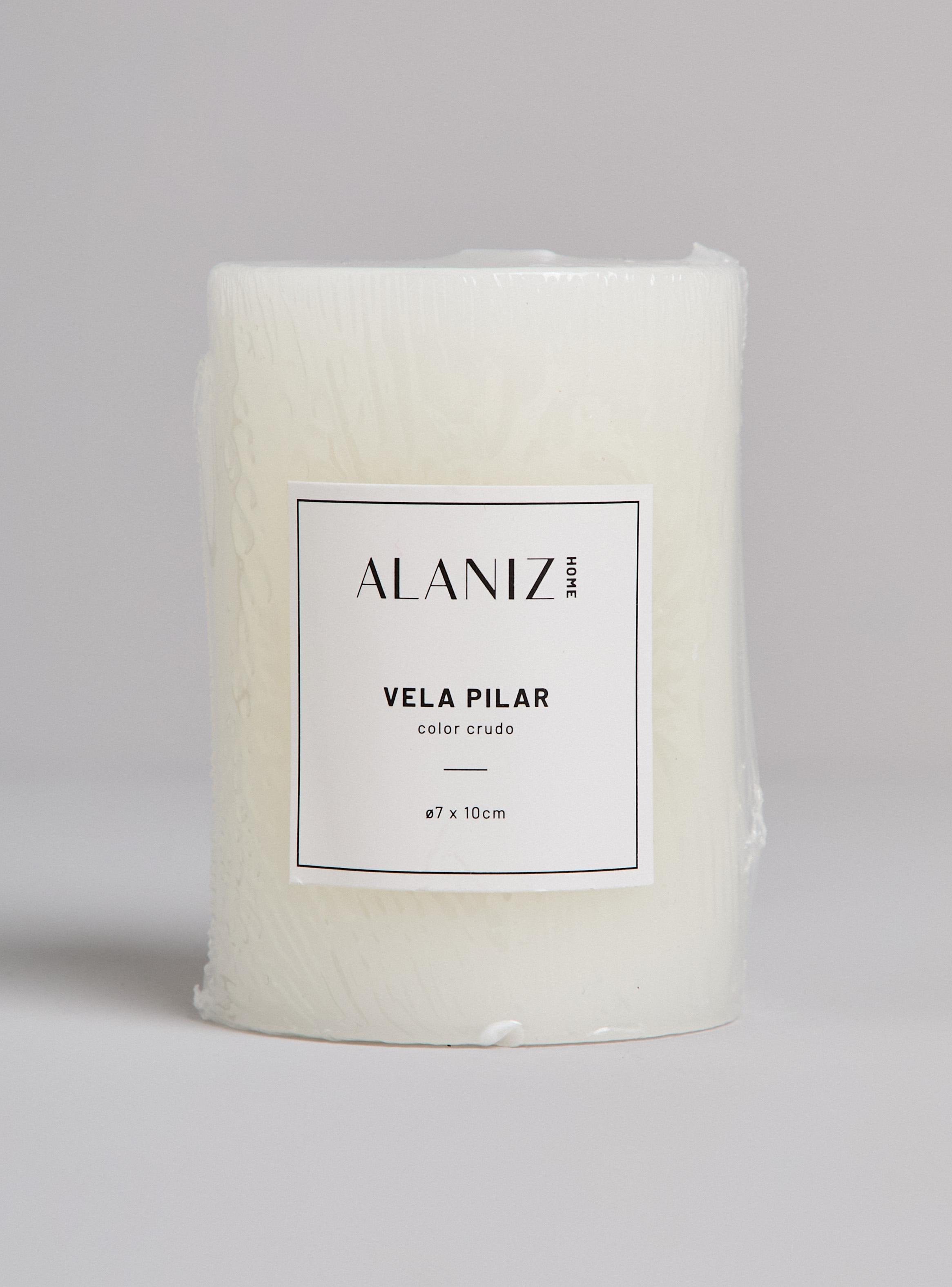 Vela Pilar Blanca Ah 10 cm-3