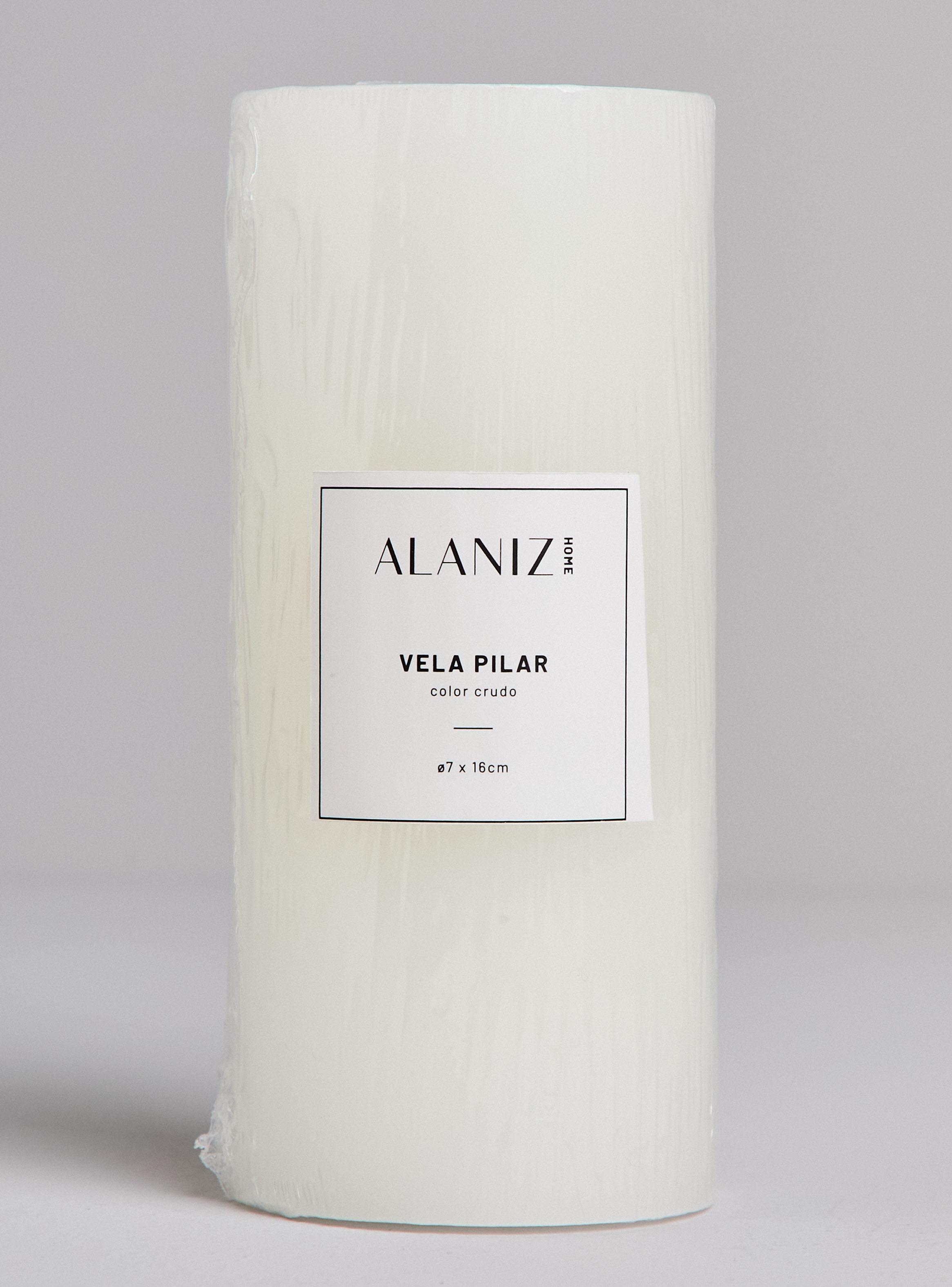 Vela Pilar Blanca Ah 16 cm-3
