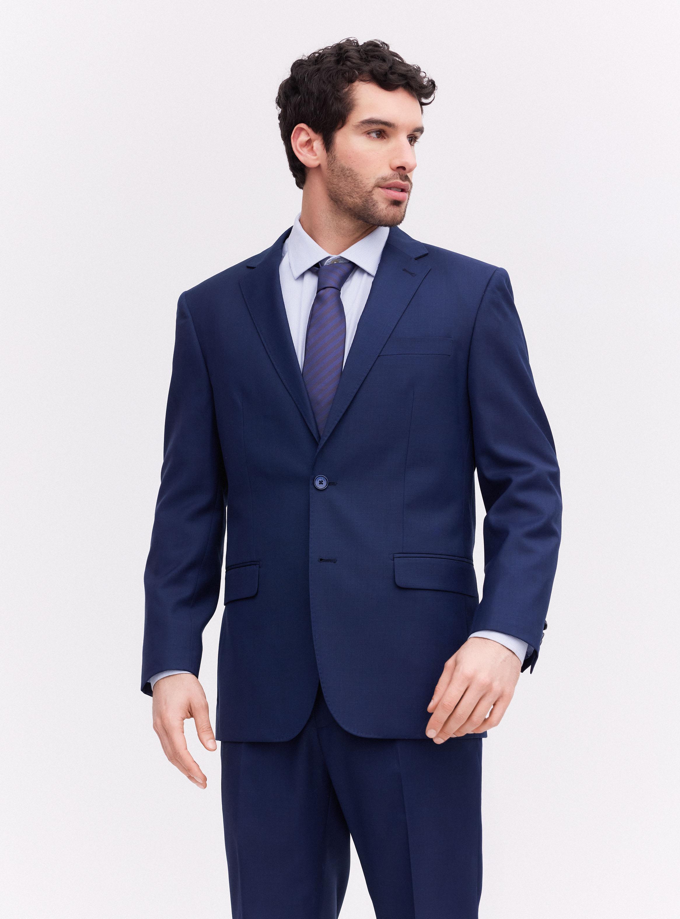 Traje Recto Lana Fantasía Regular Fit-0
