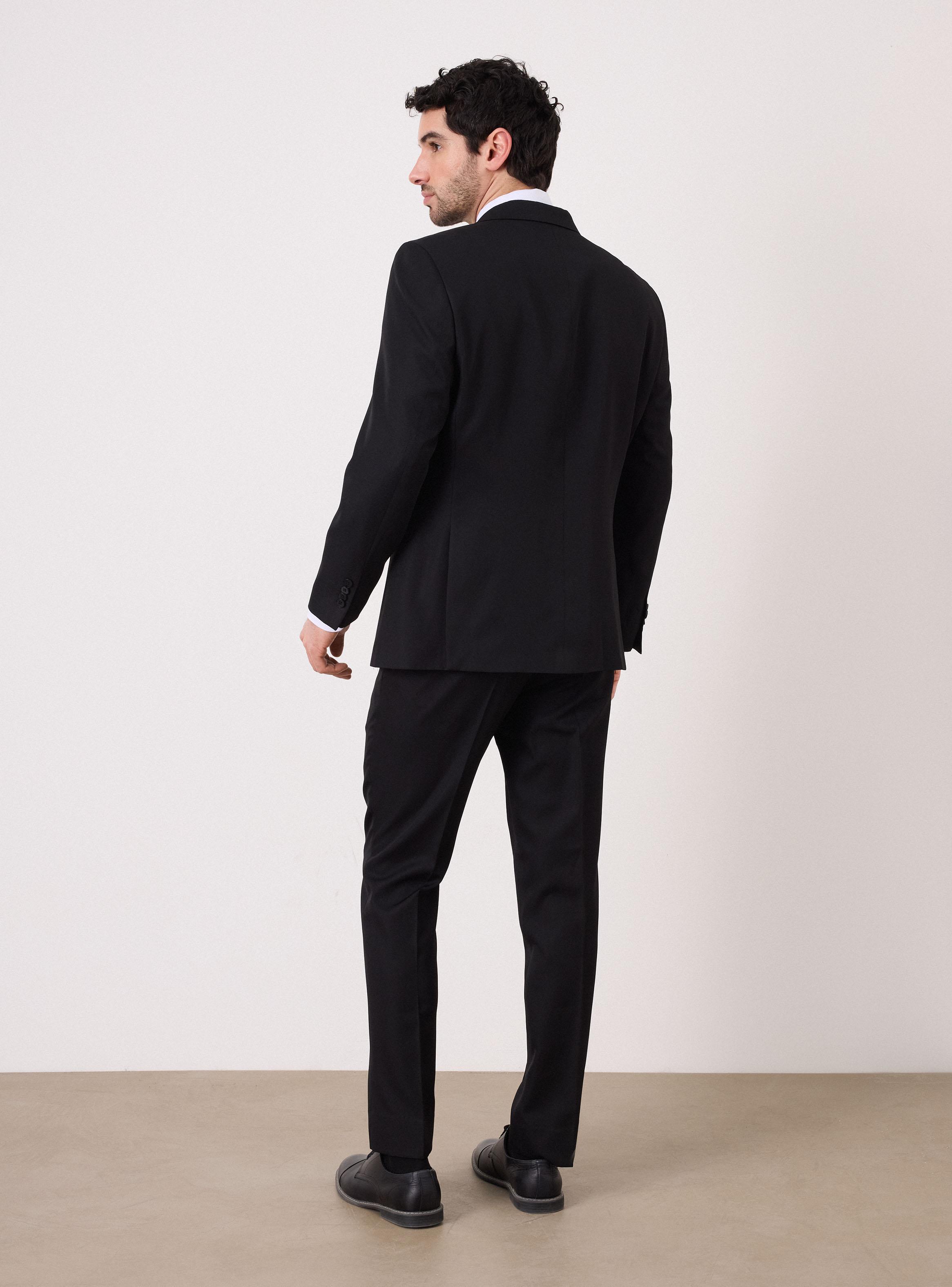 Traje Recto Liso Slim Fit Vuelta Cruzado-5
