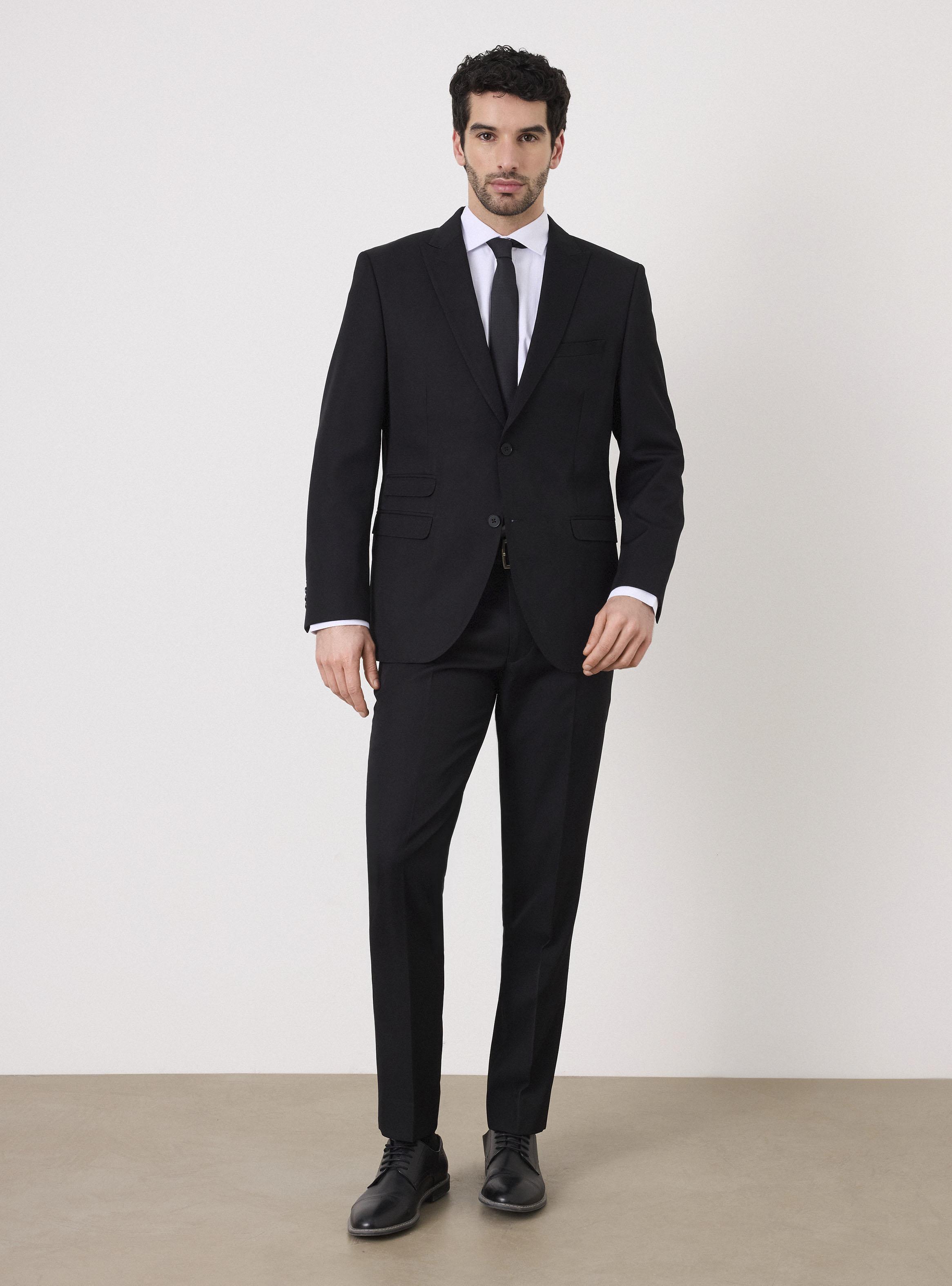 Traje Recto Liso Slim Fit Vuelta Cruzado-4