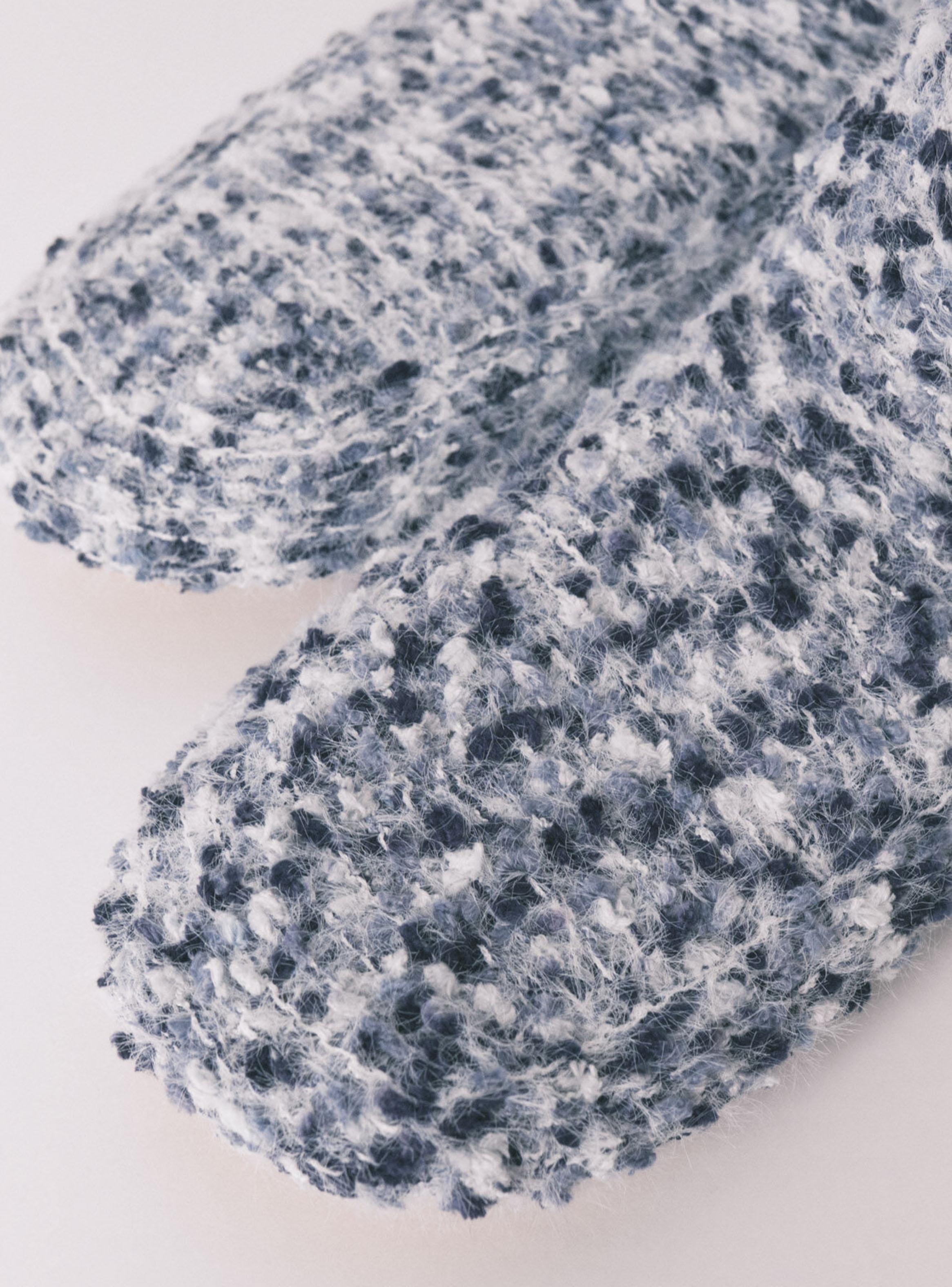 Pantuflas Tricot Azul-2