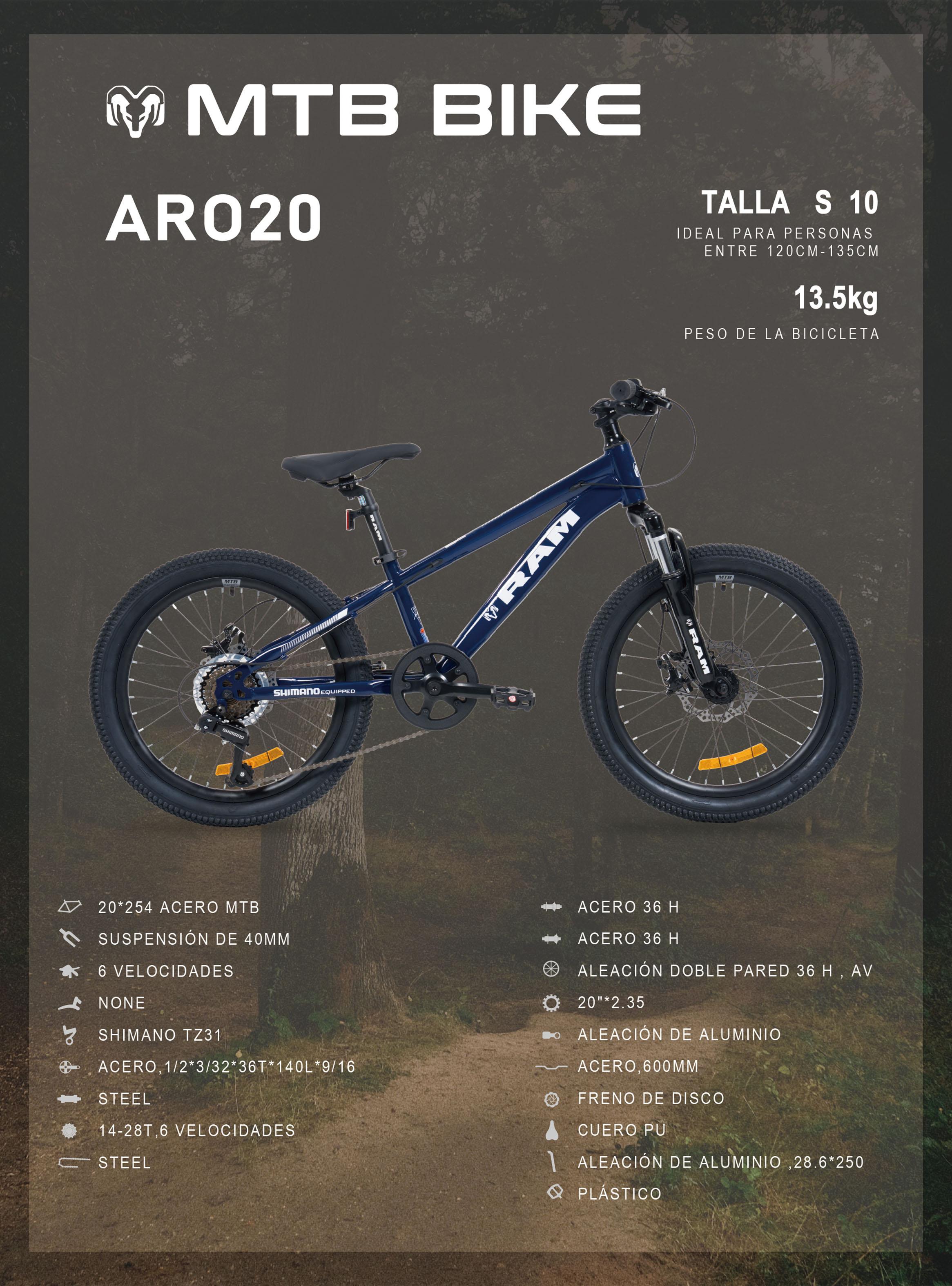 Bicicleta de Niños MTB Ram Kids Aro 20'' Niño-5