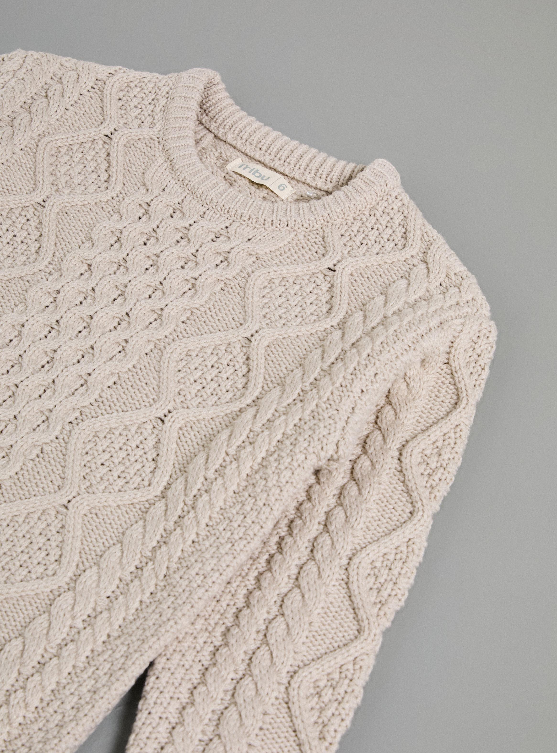 Sweater Diseño Tejido Trenzas Niño-3