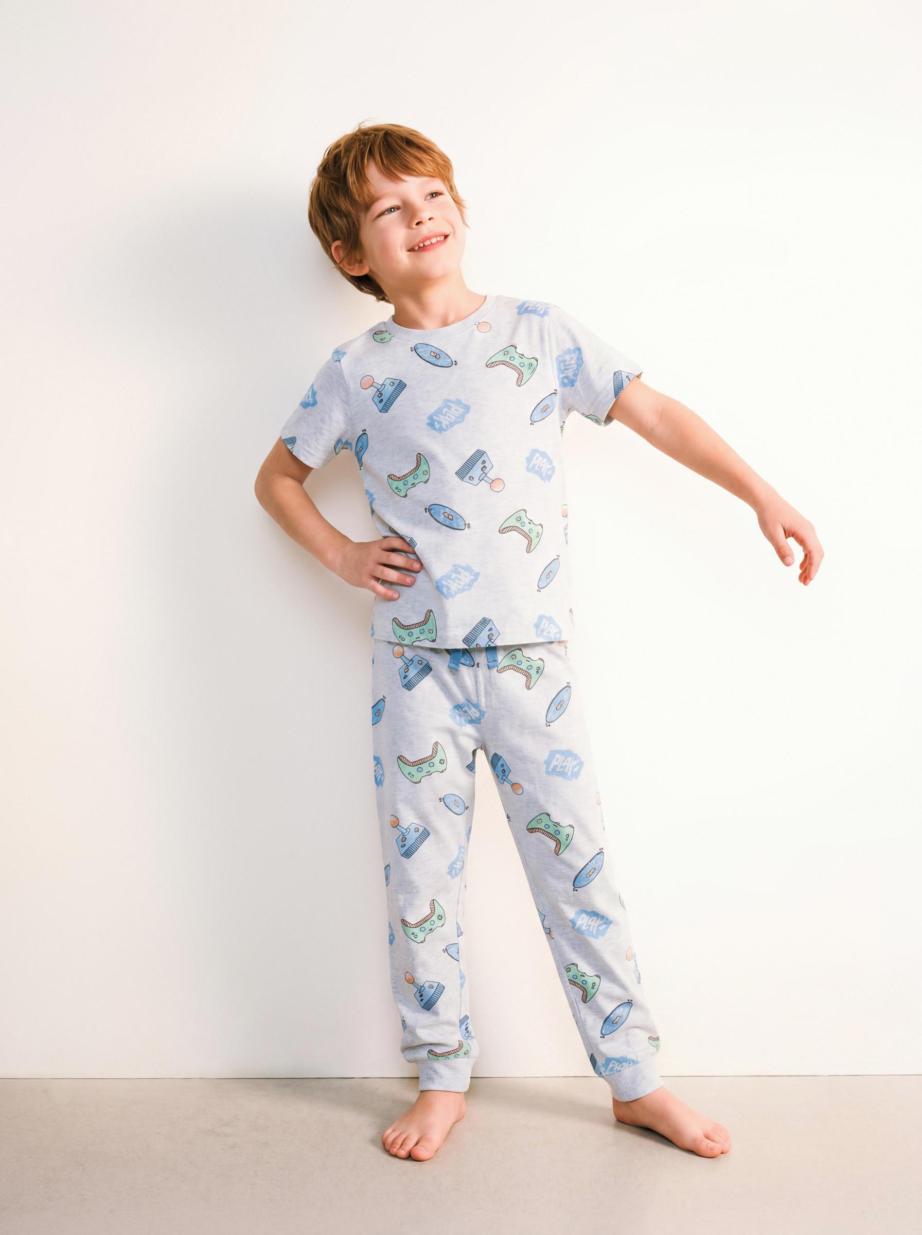 Pijama Manga Corta con Estampado Videojuegos-1