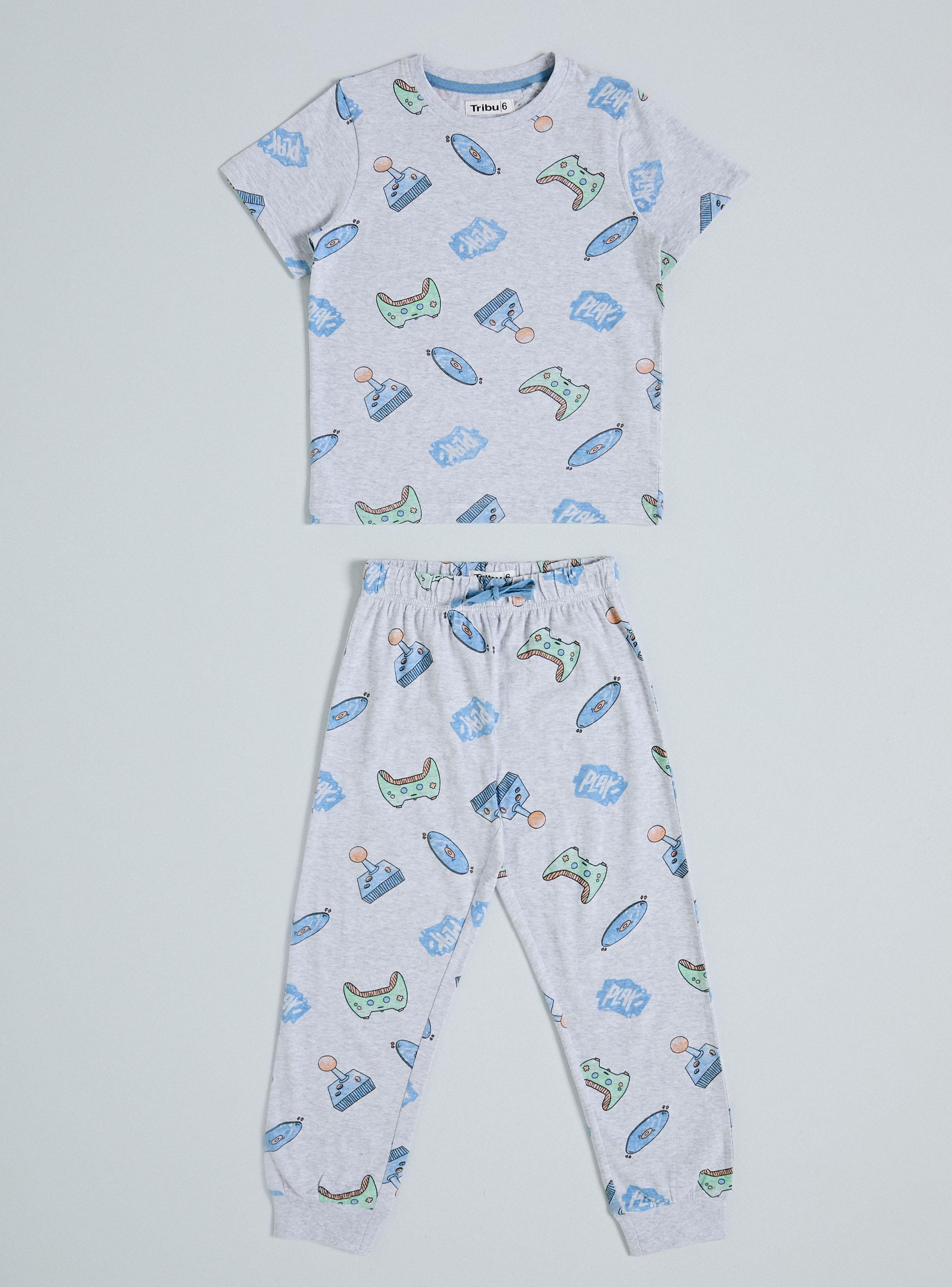Pijama Manga Corta con Estampado Videojuegos-0