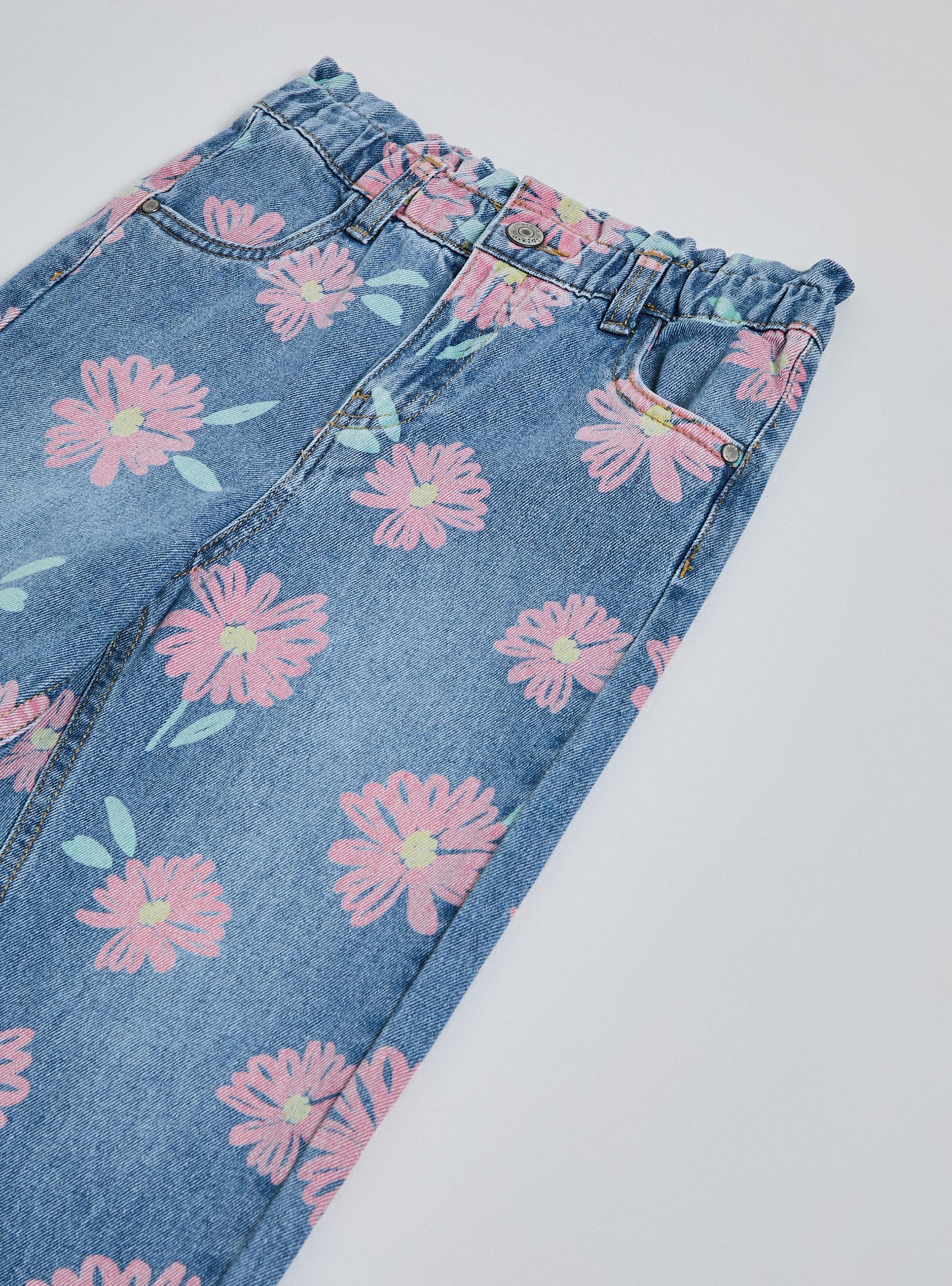 Jeans Baggy Full Estampado Flores-2