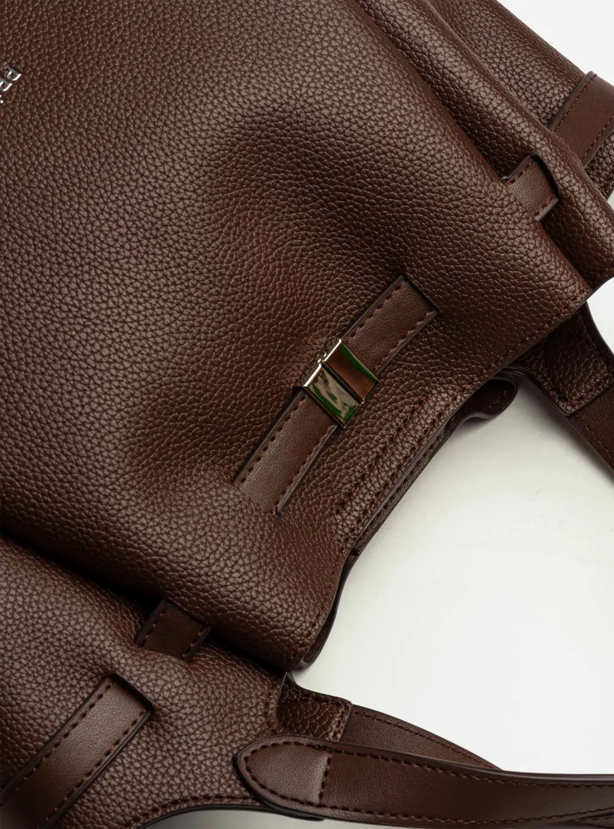 Cartera de Mano Marble Café Oscuro-2