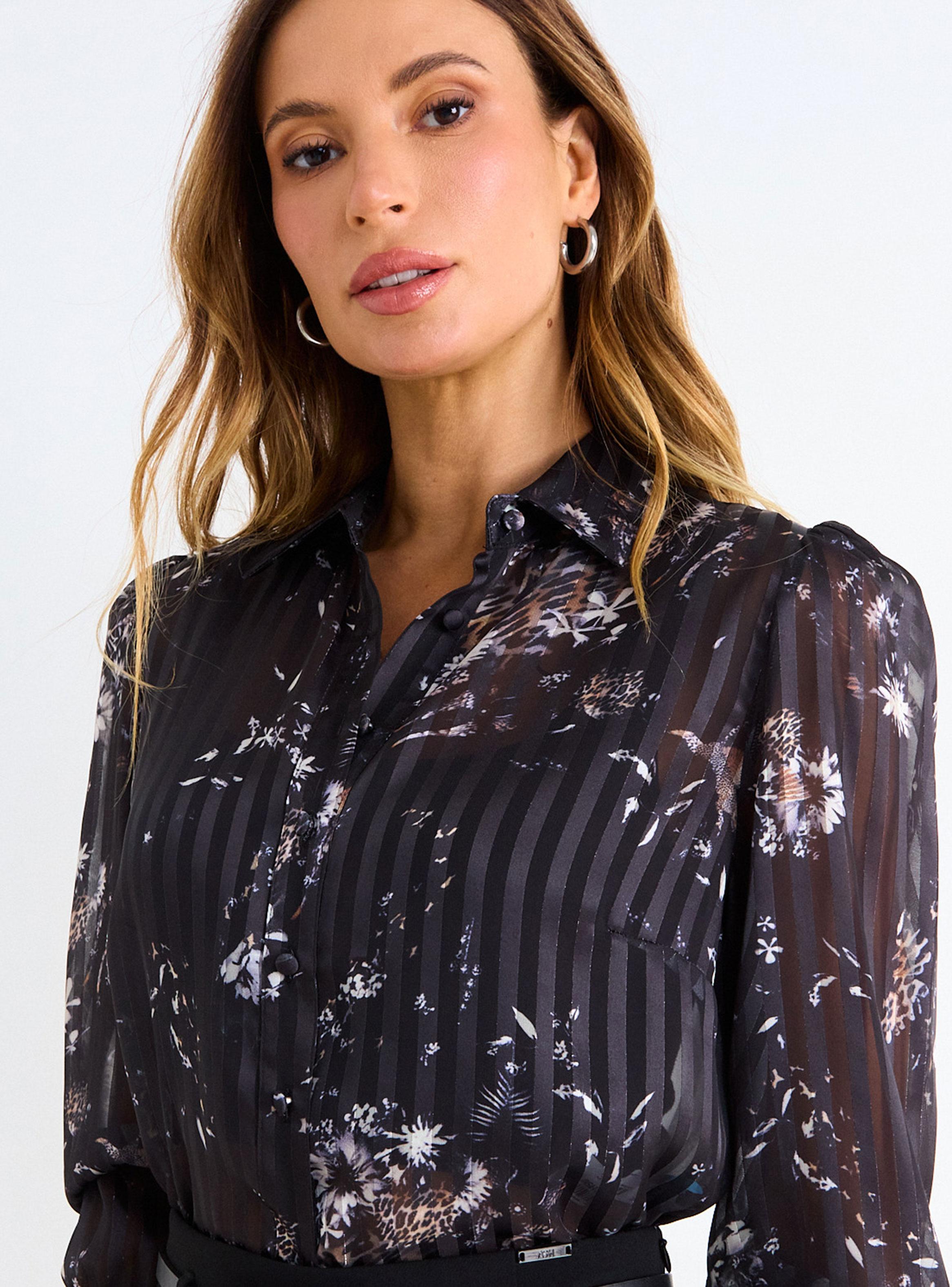 Blusa Camisera Fantasía Botones-2