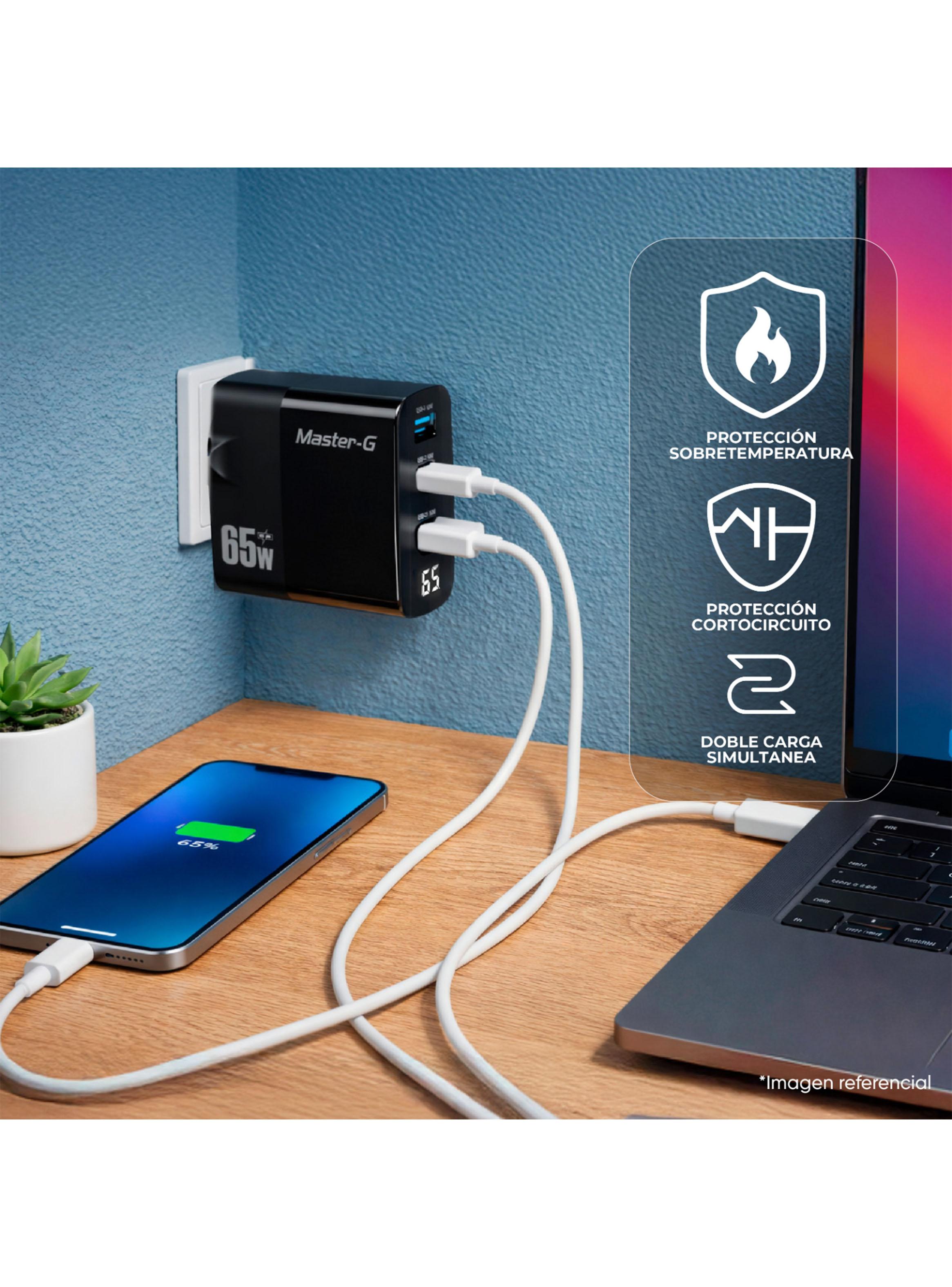 Cargador Carga Rápida 65W Negro-3