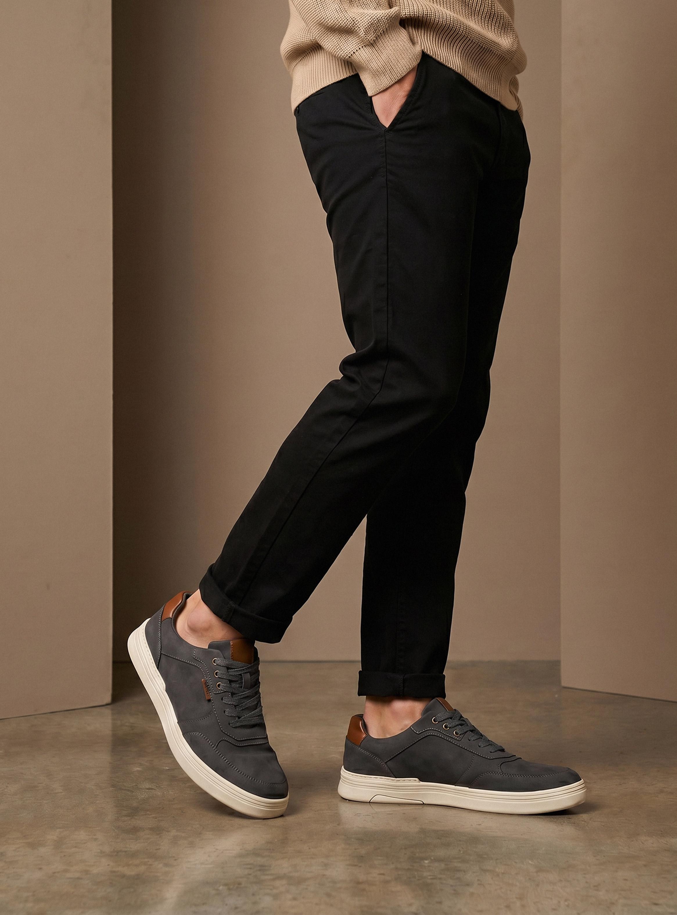 Zapatilla Urbanas Cordones y Plantilla Cuero Hombre-0