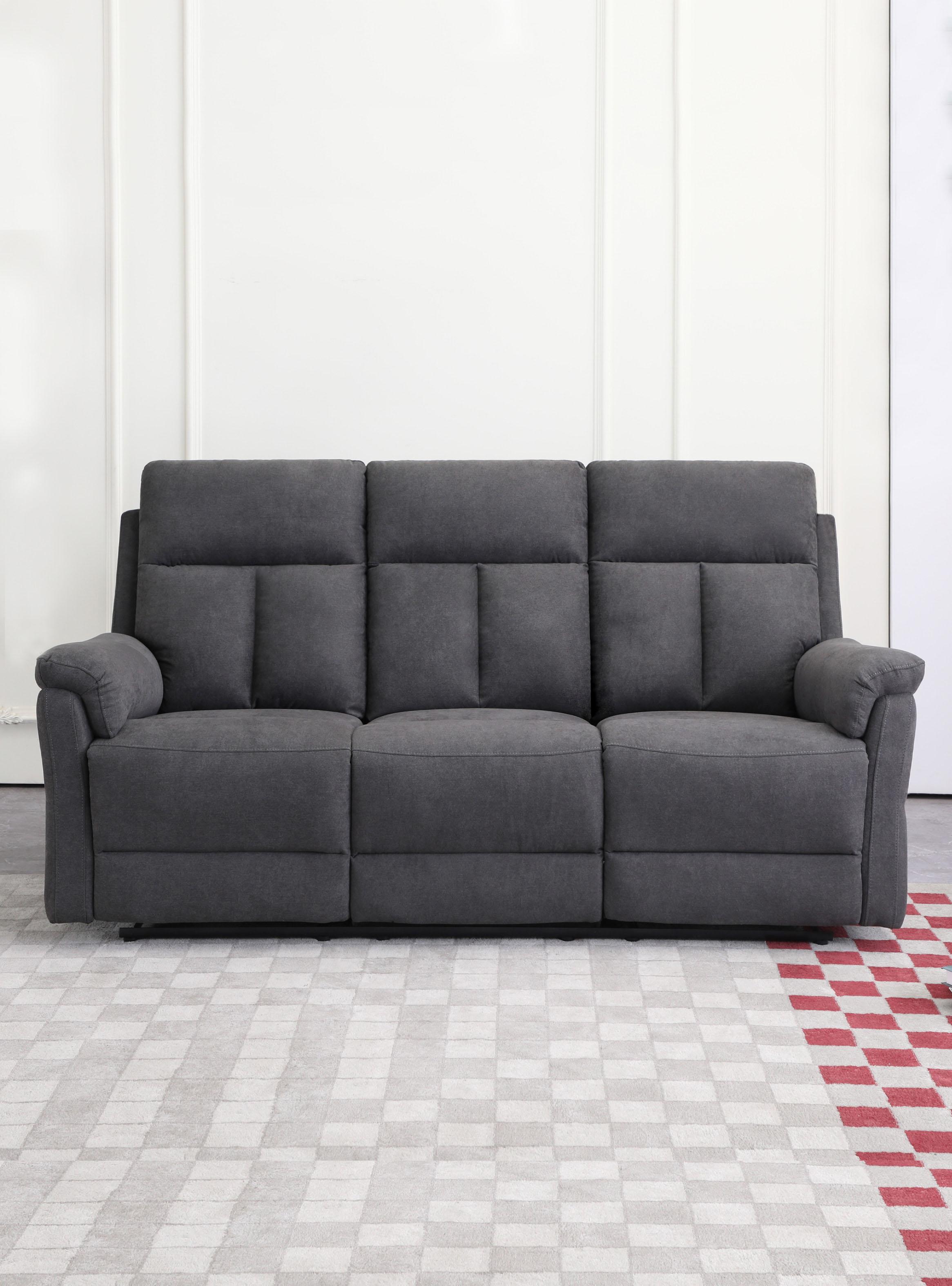 Sofá Reclinable 3 Cuerpos Beijing Tela Grafito-4