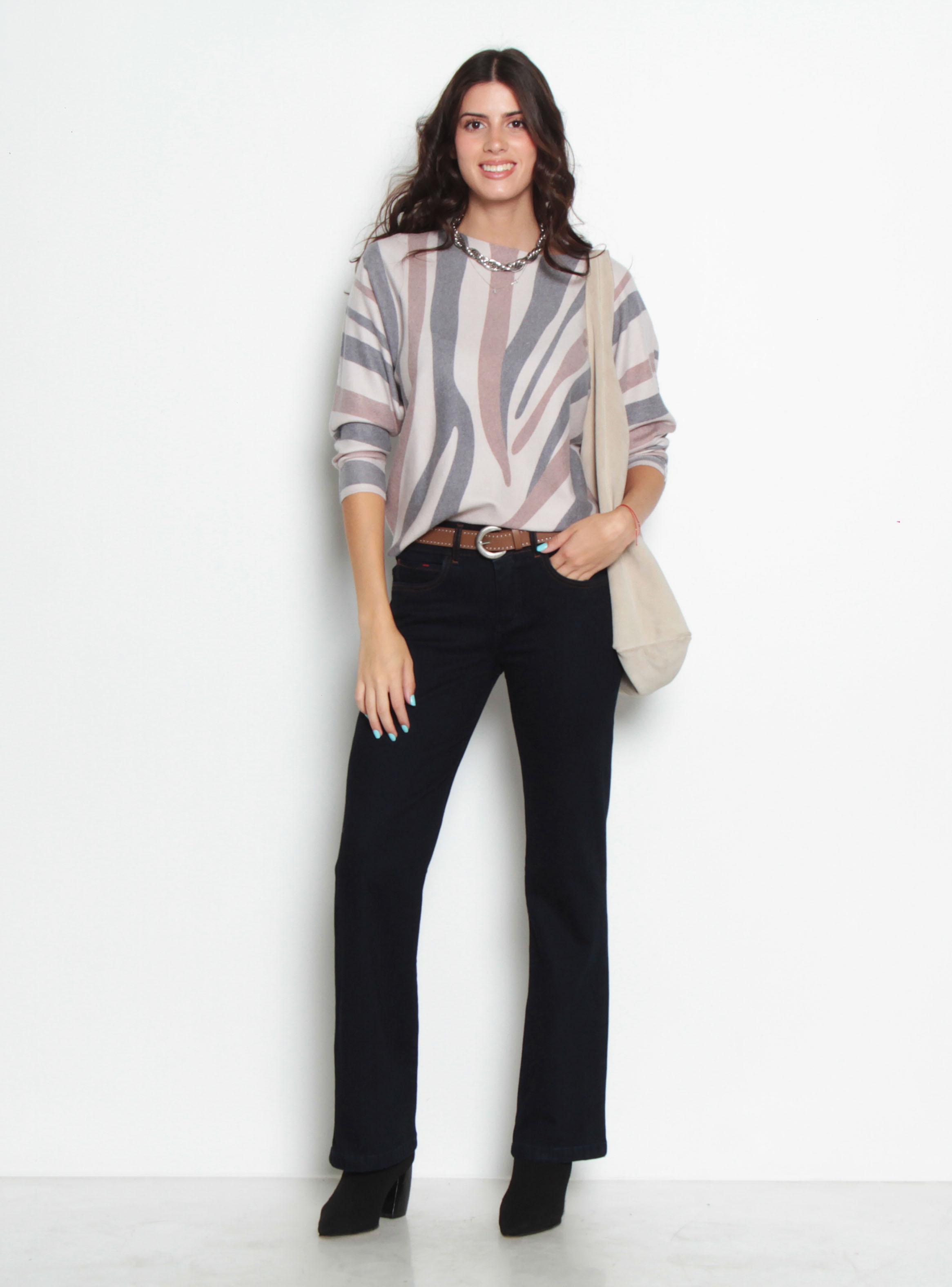 Jeans Recto Tiro Medio Push In Push Up Jr33-3