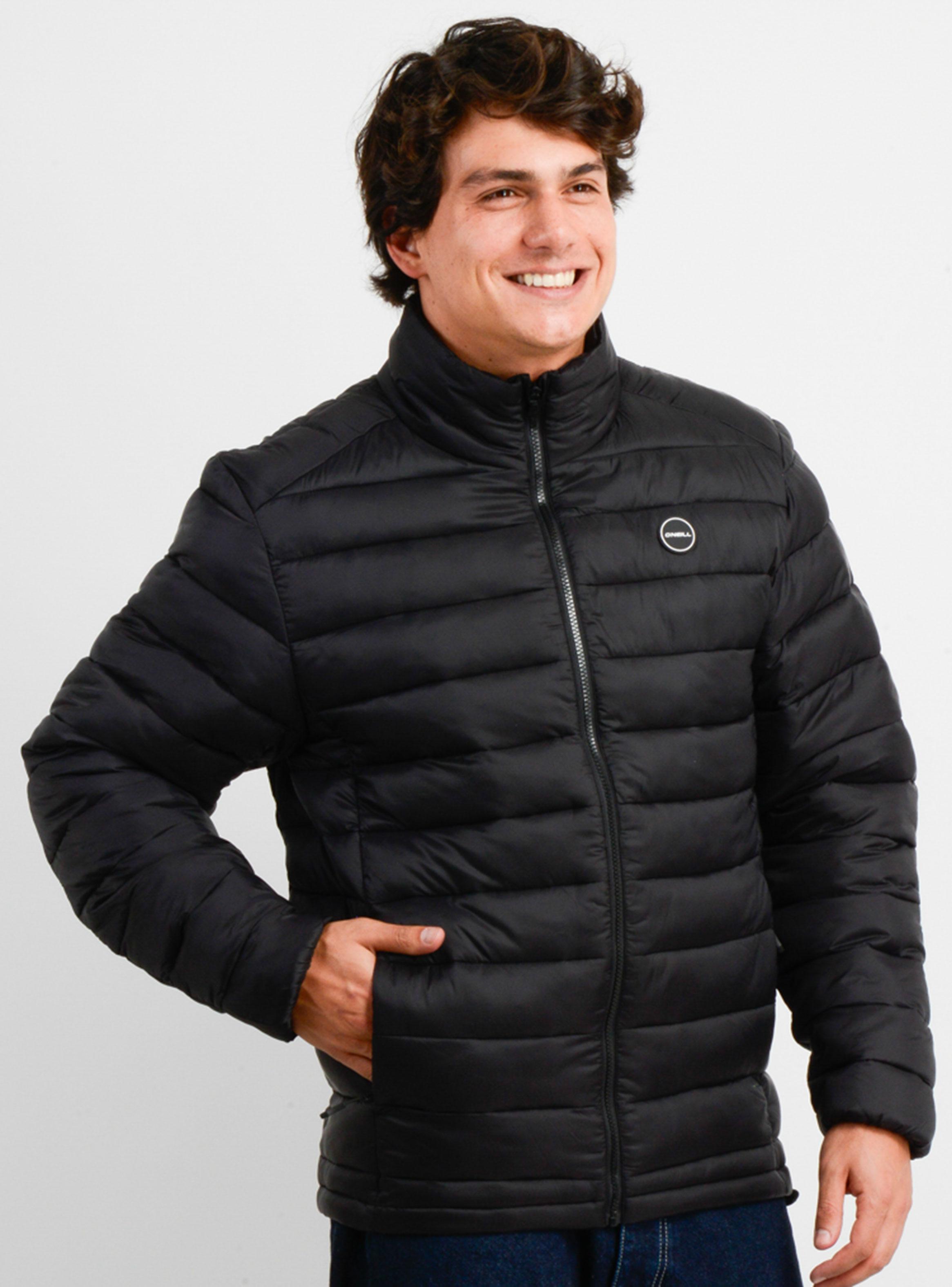 Parka Acolchada Cuello Alto Unicolor-2