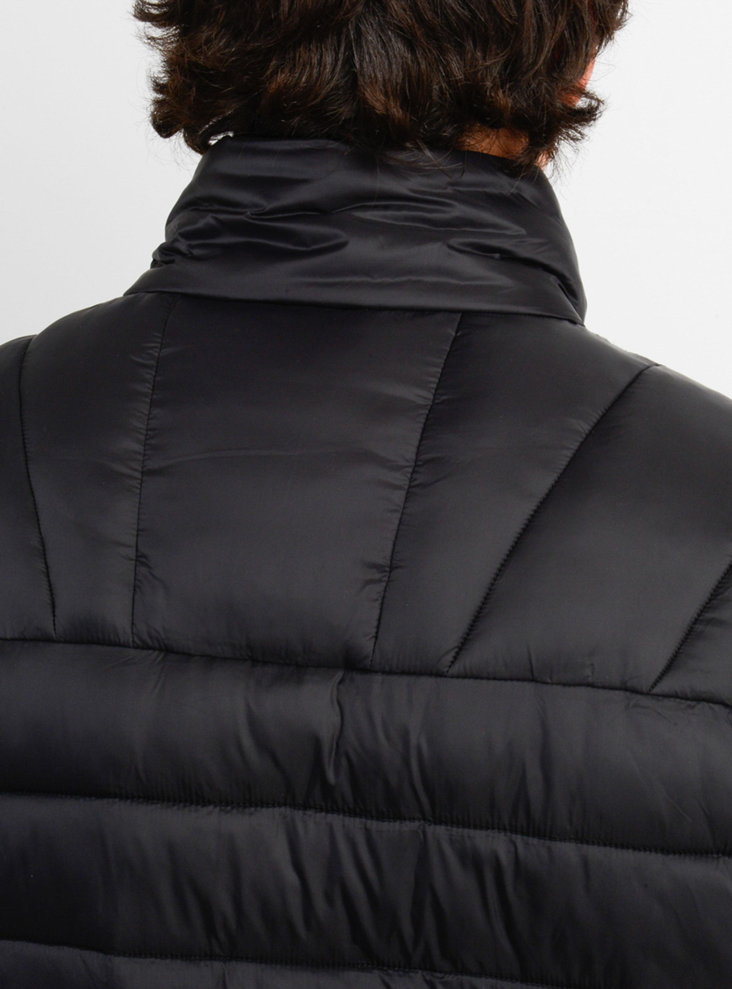 Parka Acolchada Cuello Alto Unicolor-5