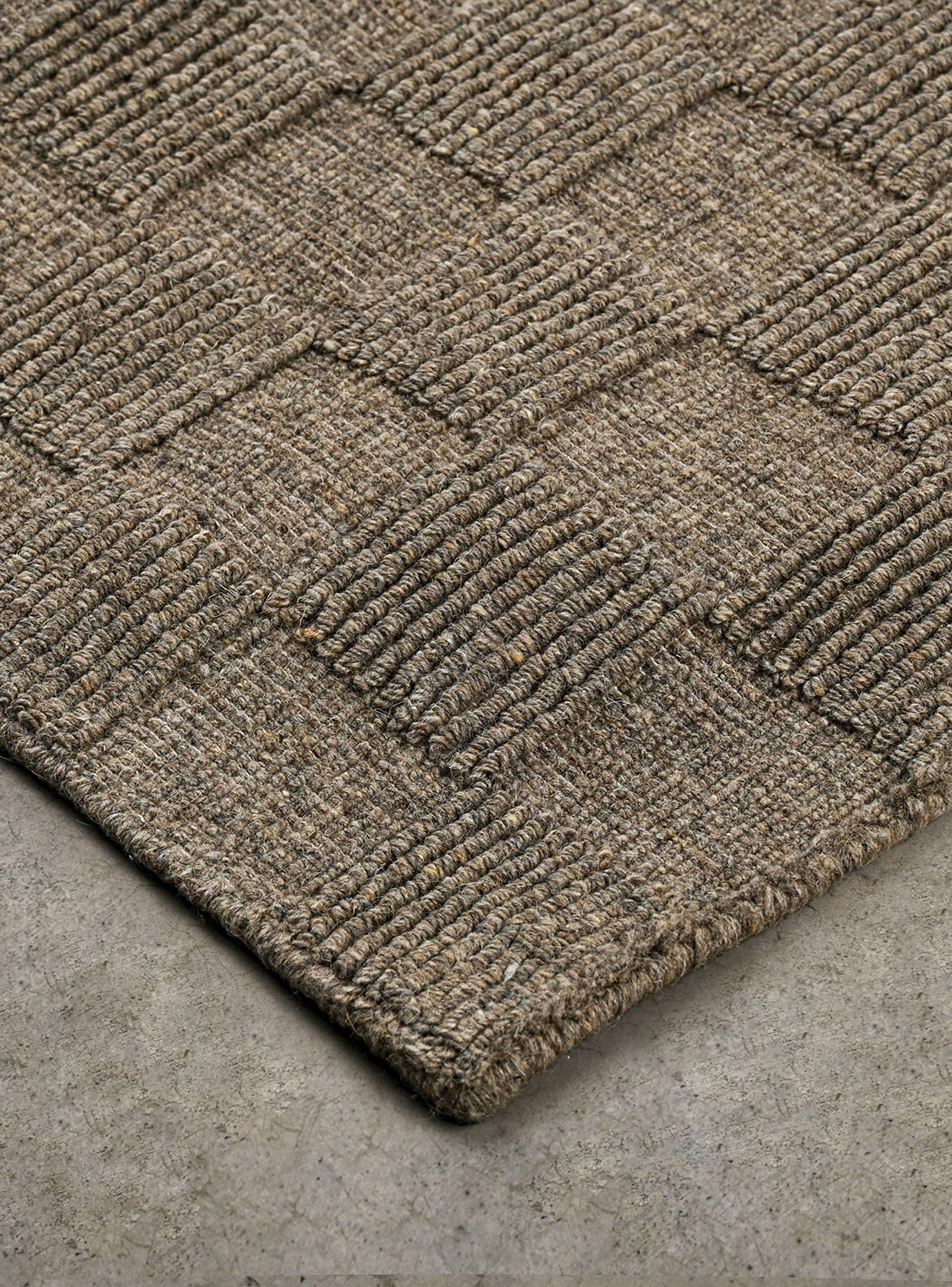 Alfombra Lana Square Gris 200x300 cm-1