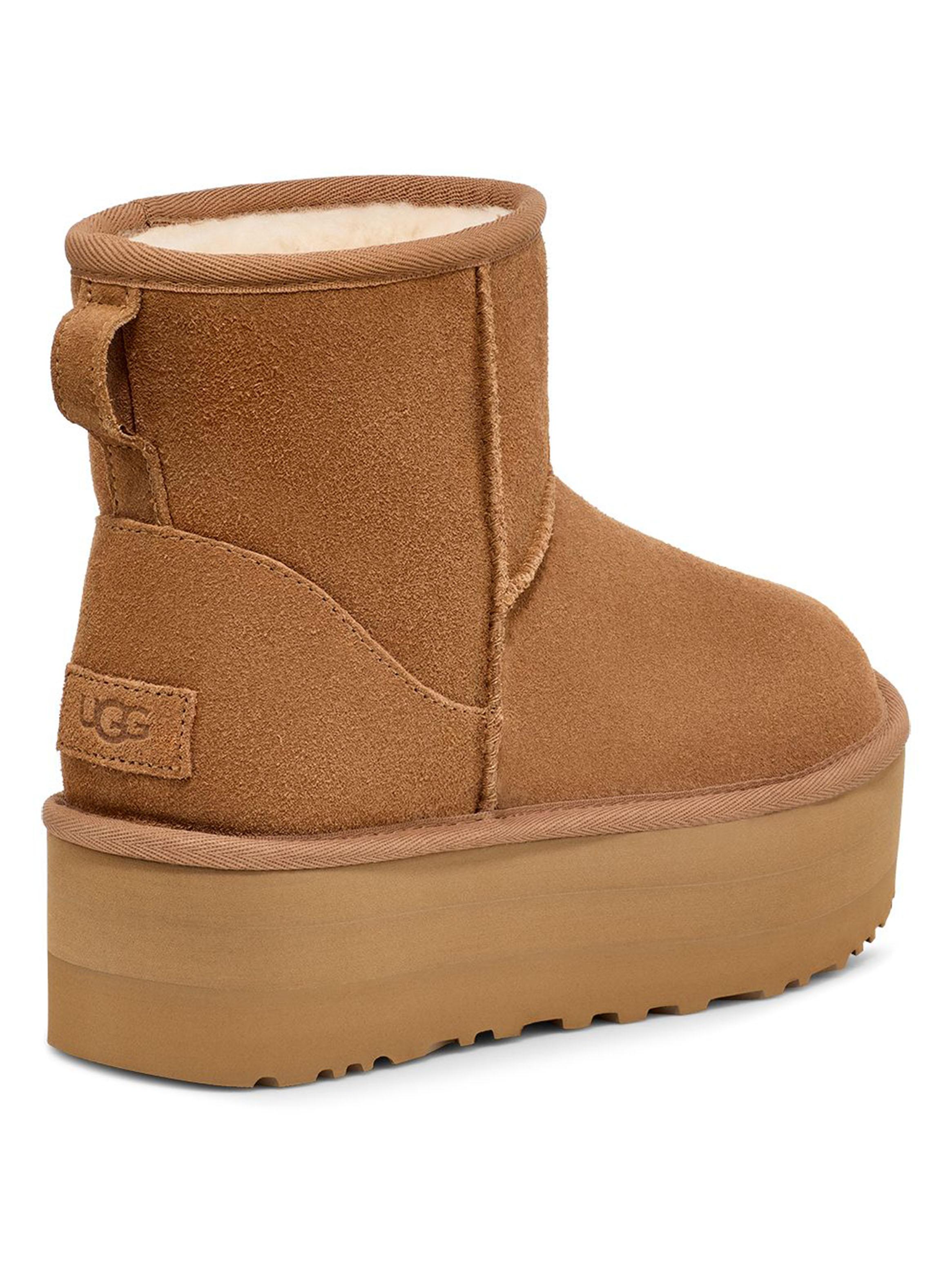Bota Classic-Mini Platform Chestnut Mujer-3