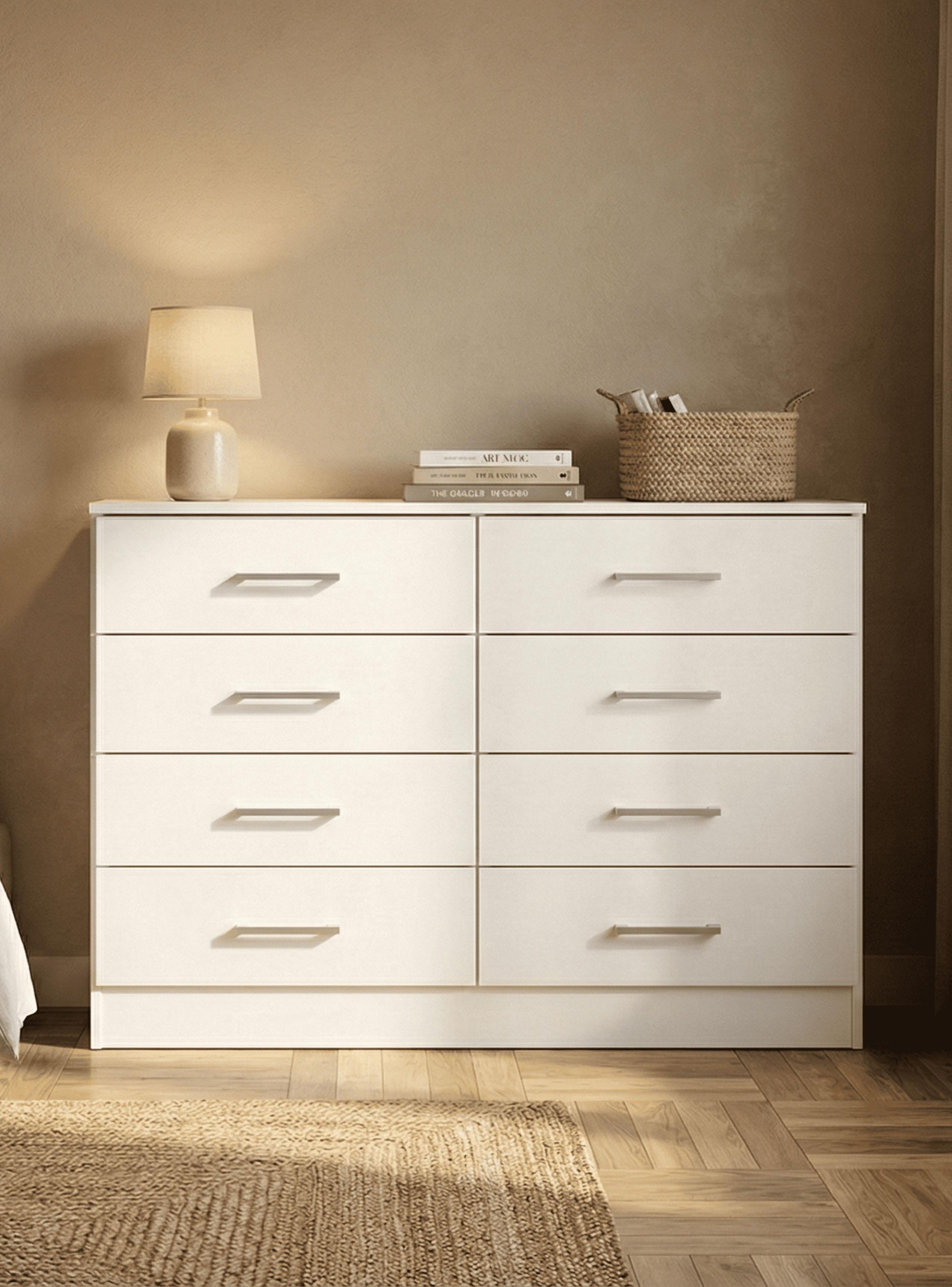 Cómoda 8 Cajones Blanco 76.2x117x40.5 cm-4