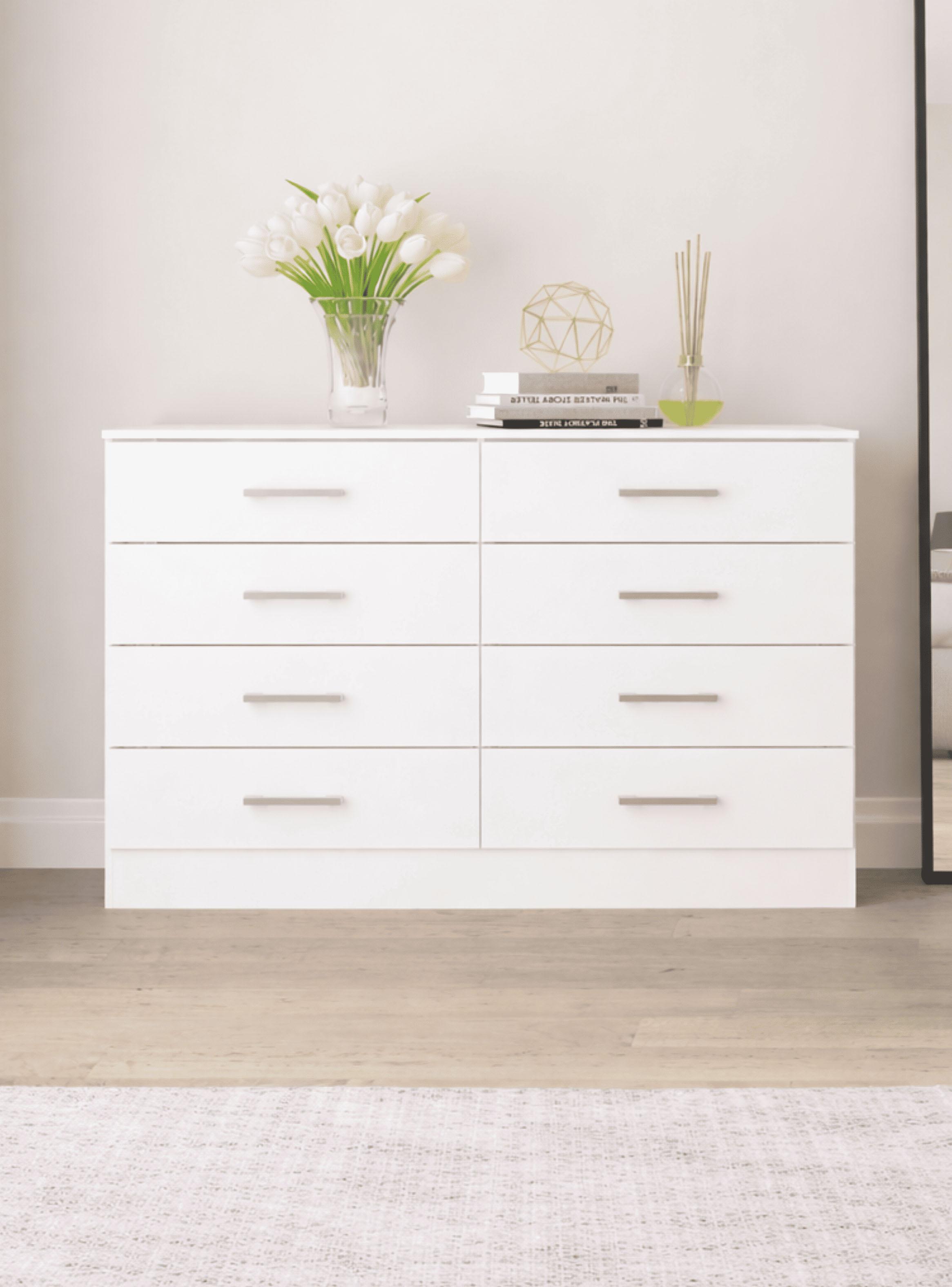 Cómoda 8 Cajones Blanco 76.2x117x40.5 cm-3