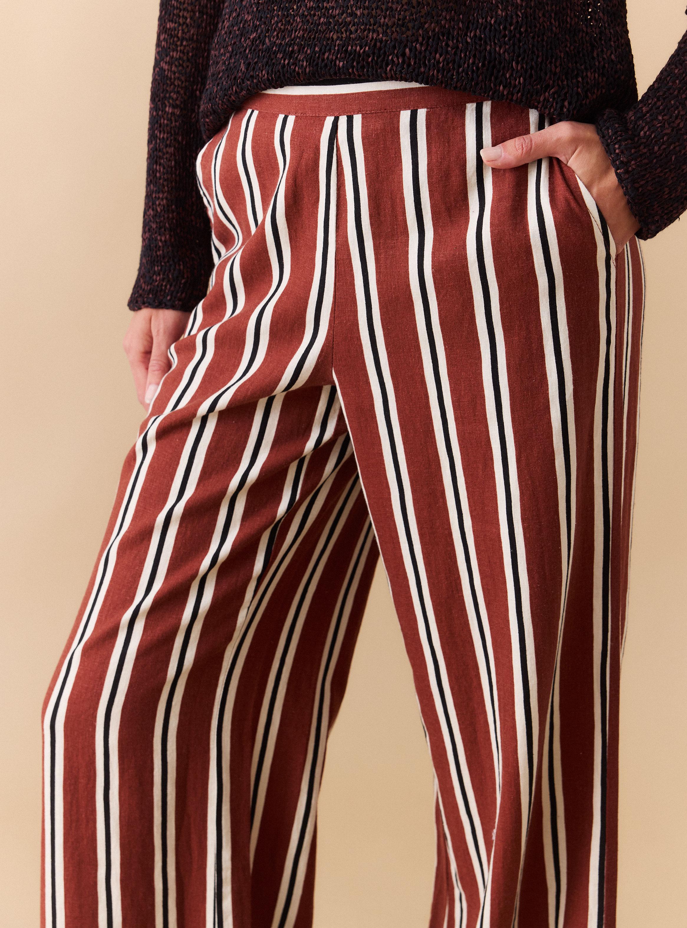 Pantalón con Lino Diseño Stripes-2