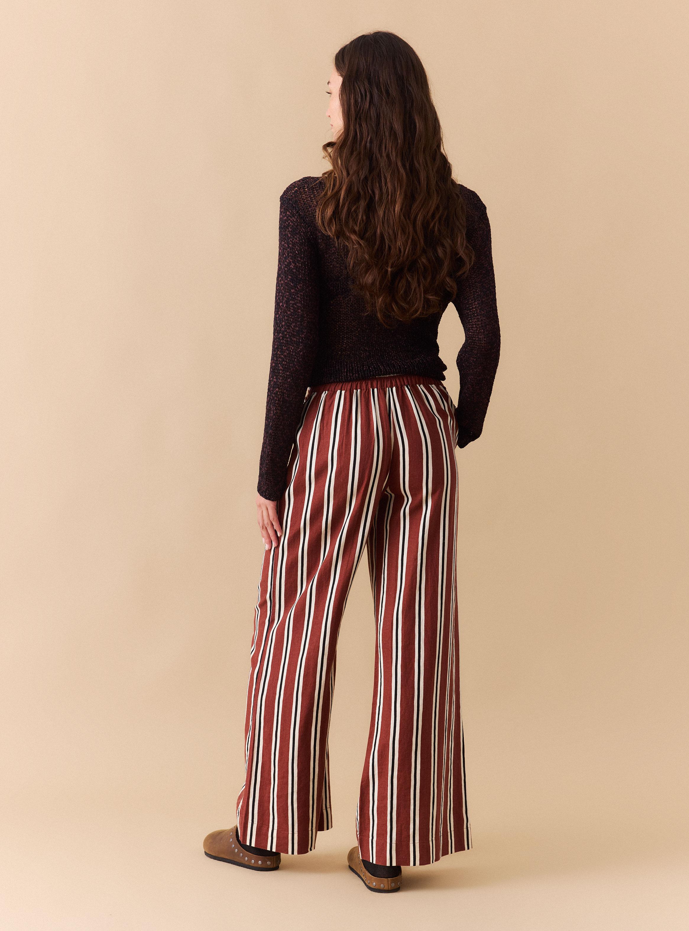 Pantalón con Lino Diseño Stripes-5