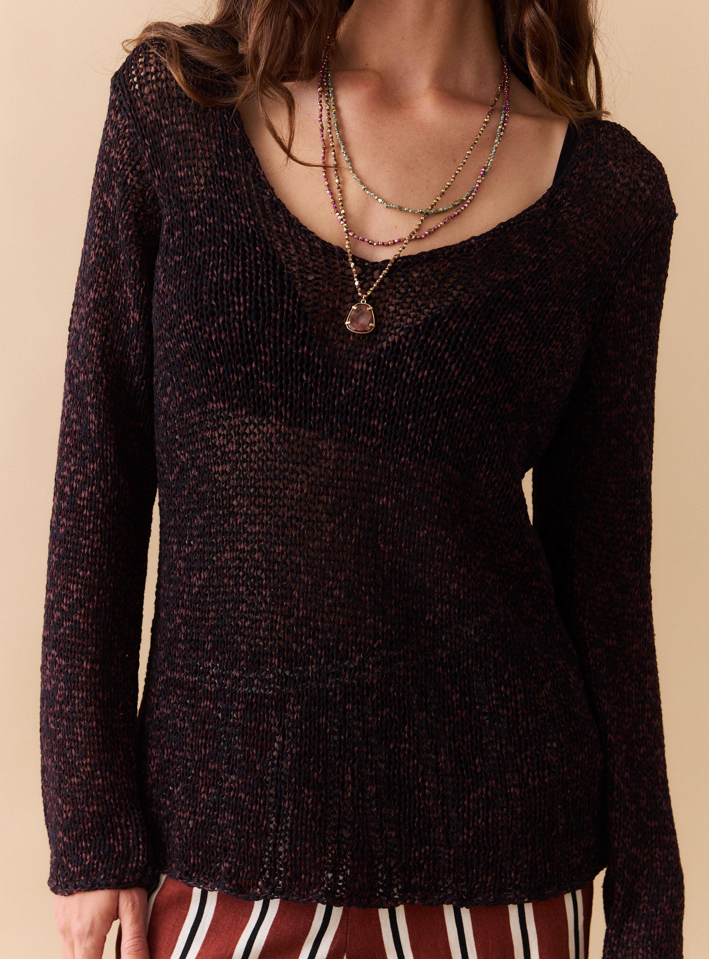 Sweater Bitono Tejido Cinta-3