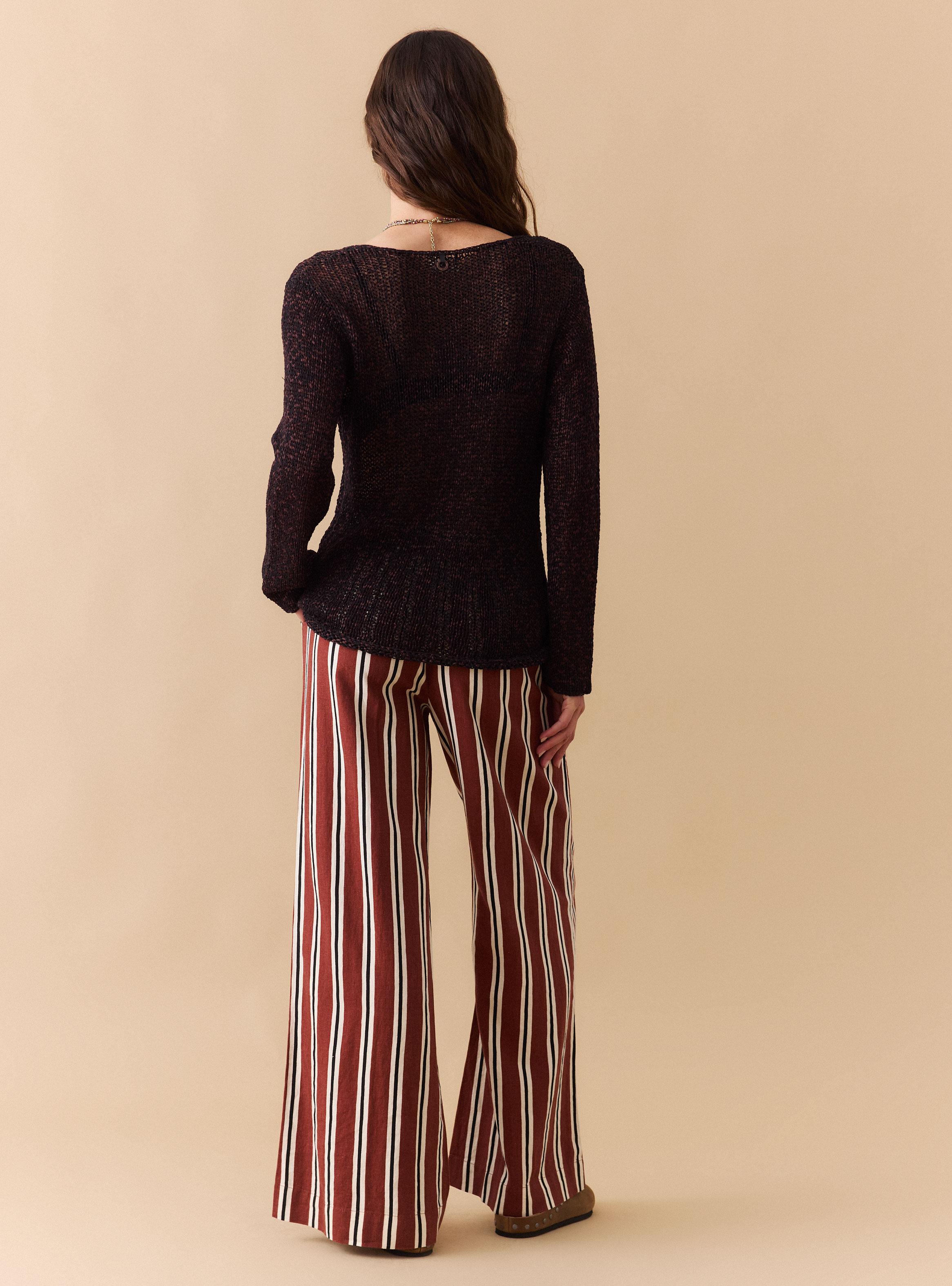Sweater Bitono Tejido Cinta-5