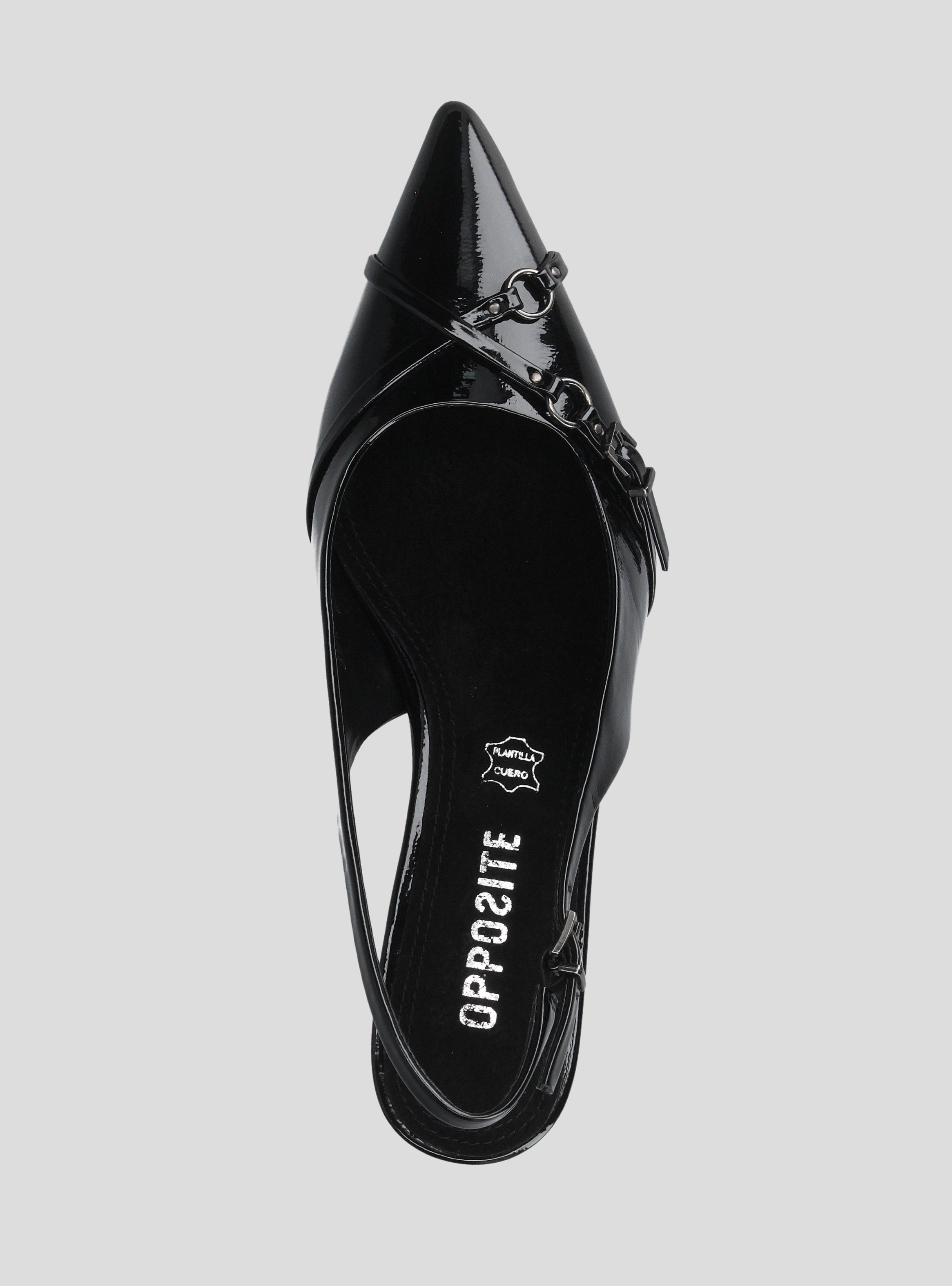 Sandalia Taco Estilo Kitten con Hebillas Decorativas Mujer-3