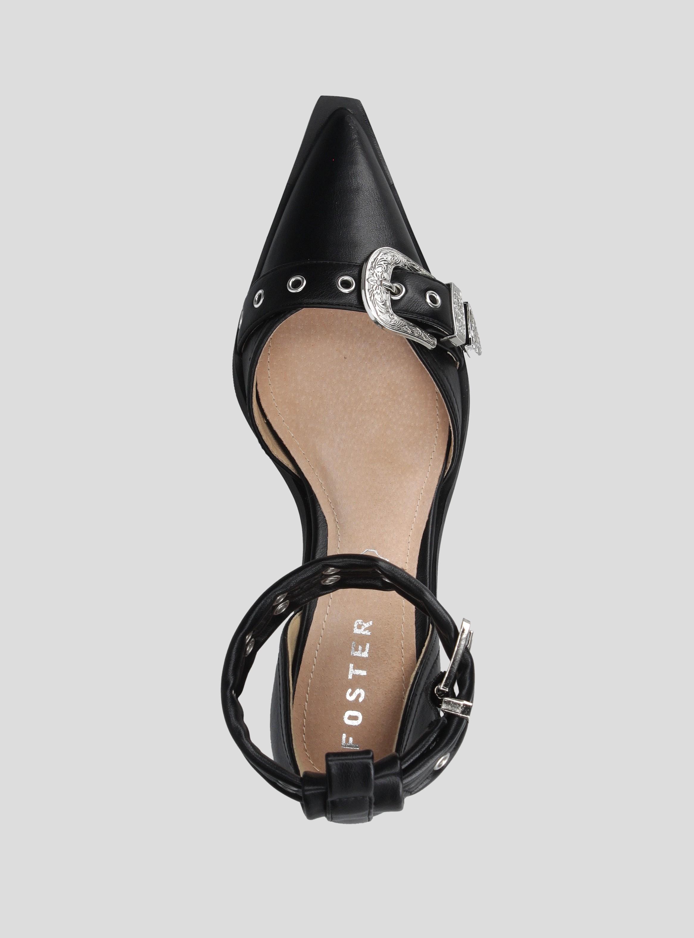 Zapato Casual Taco Hebilla Metálica Mujer-3