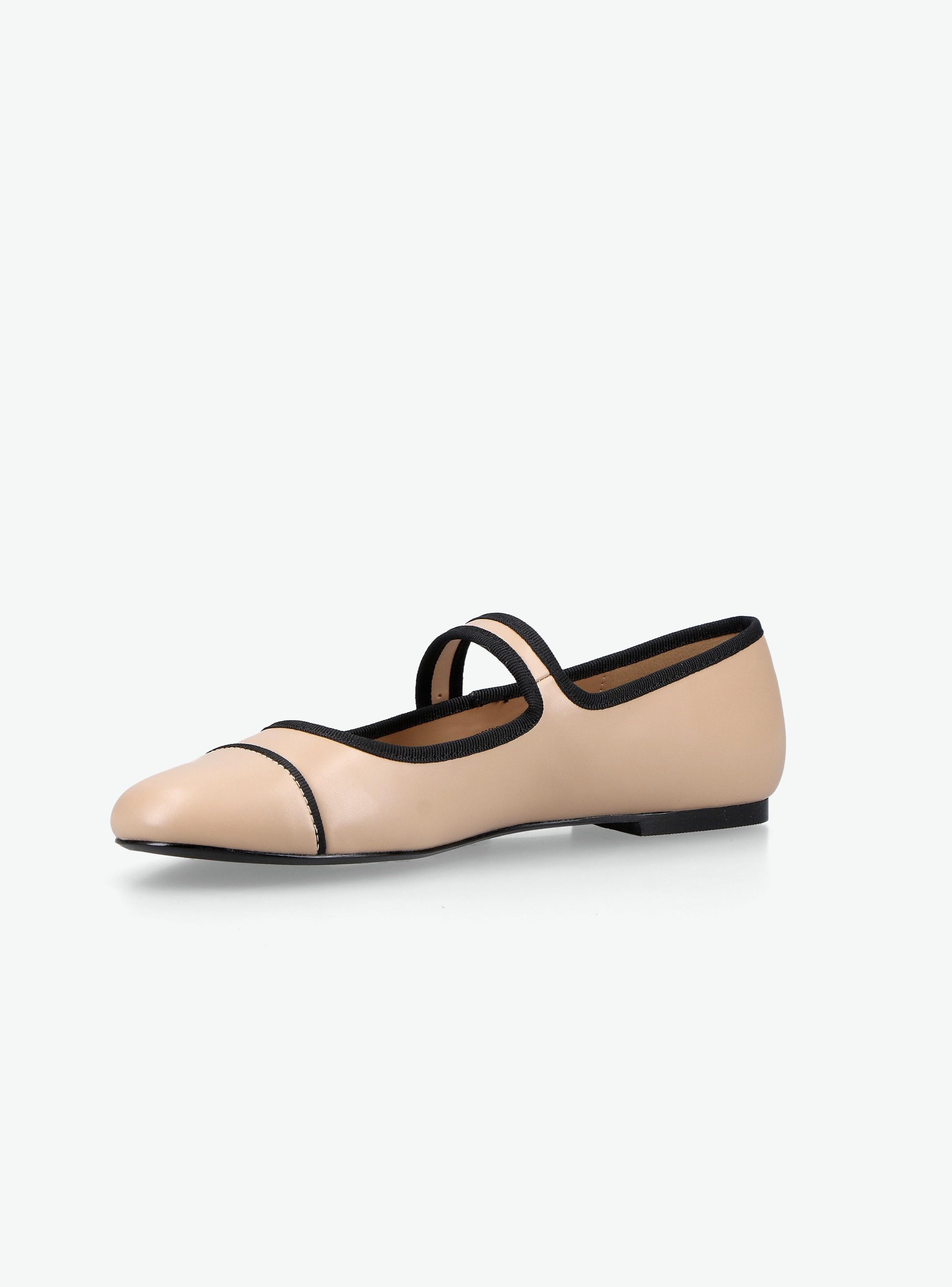 Ballerina PU Bitono y Hebilla Metálica Mujer-2