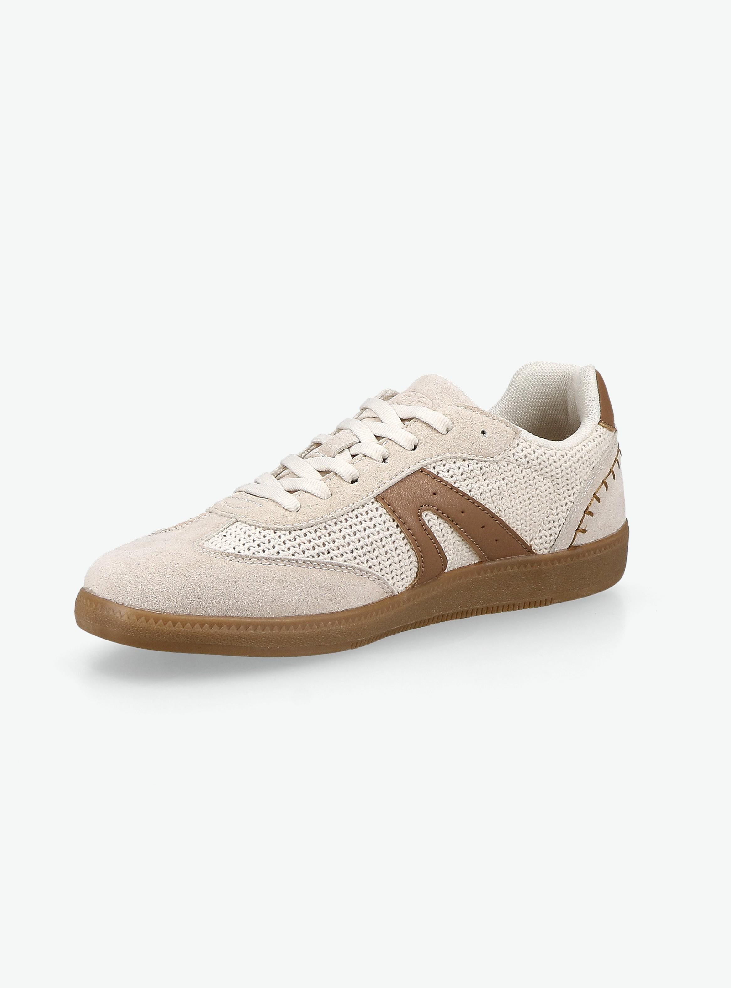 Zapatilla Urbana PU y Tela Diseño en Bitono Mujer-2