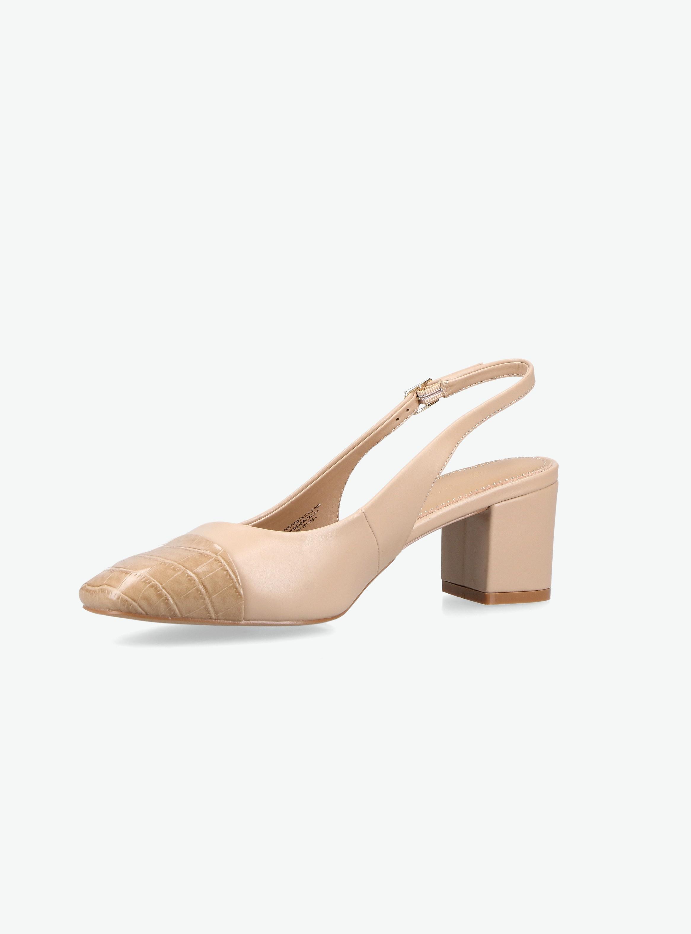 Zapato Casuales Punta Cuadrada PU Mujer-2