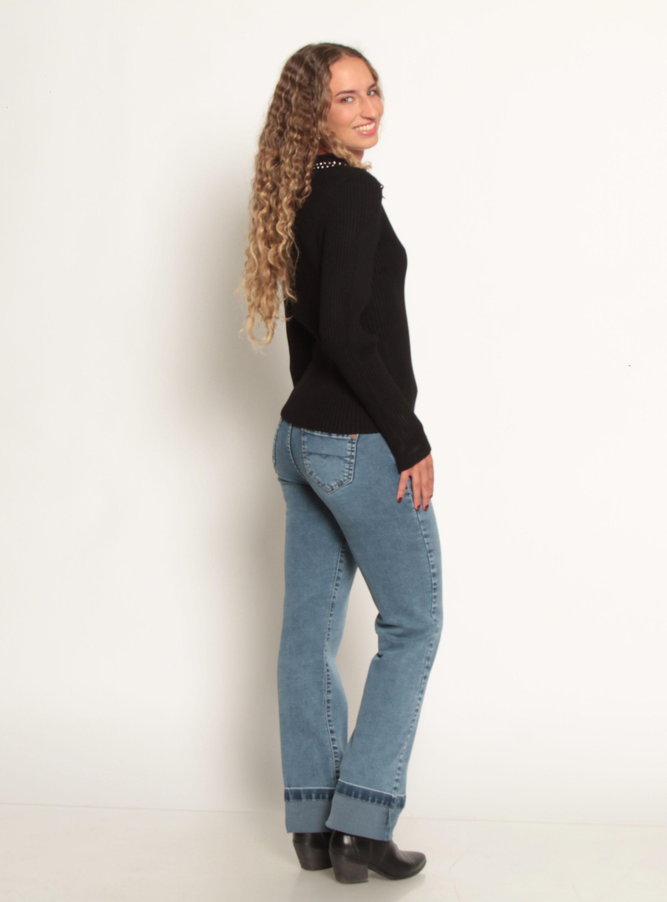 Sweater Escote Redondo con Aplicación en las Mangas-4