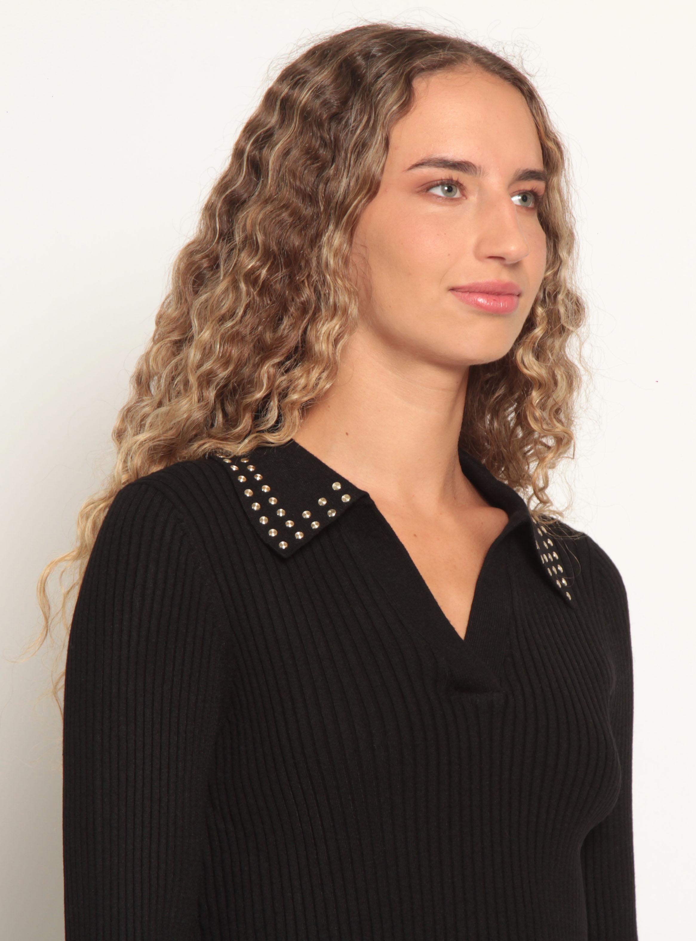 Sweater Escote Redondo con Aplicación en las Mangas-2