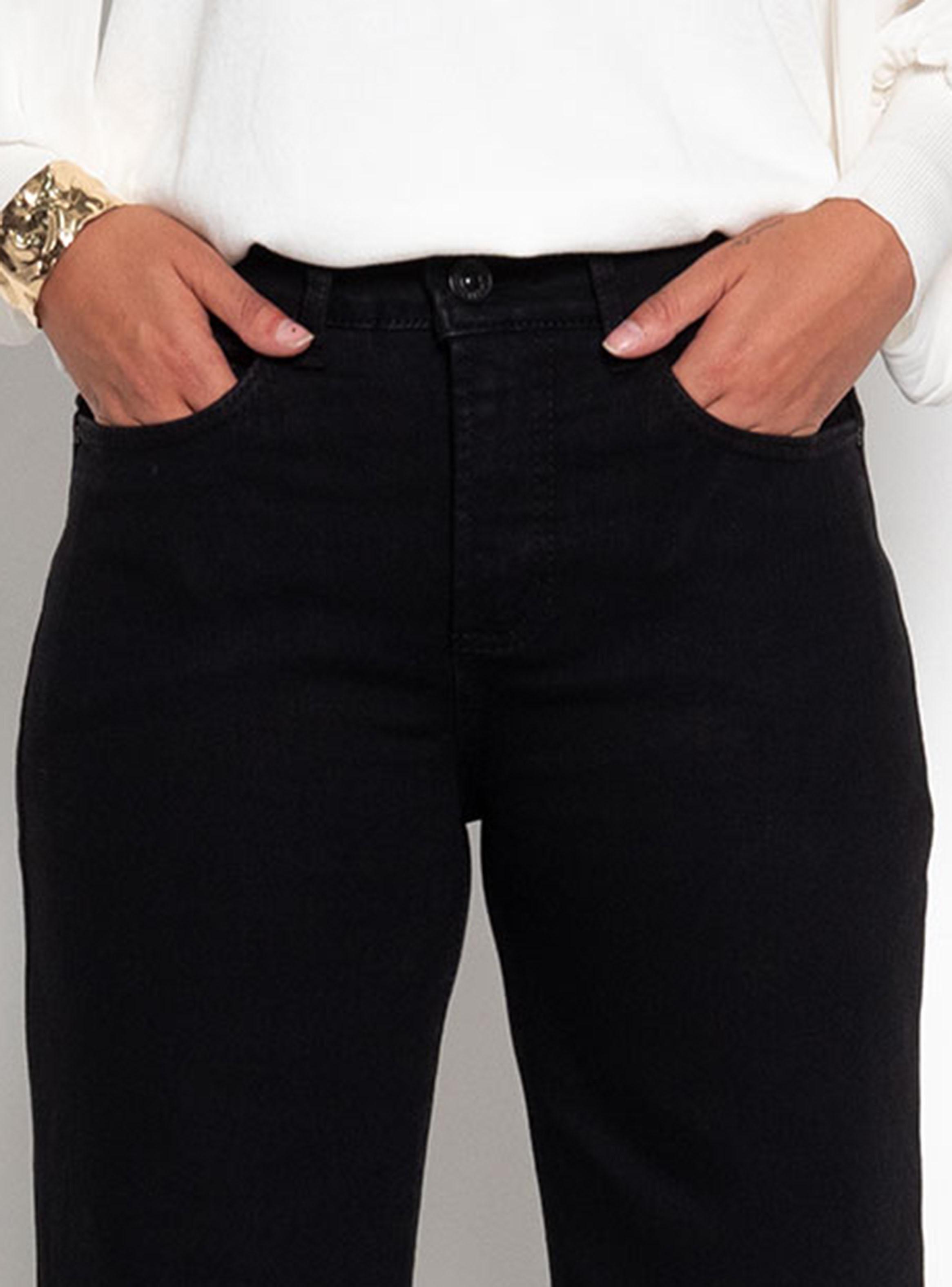 Jeans Recto Tiro Alto Pretina Básica con Botón Rpn-2