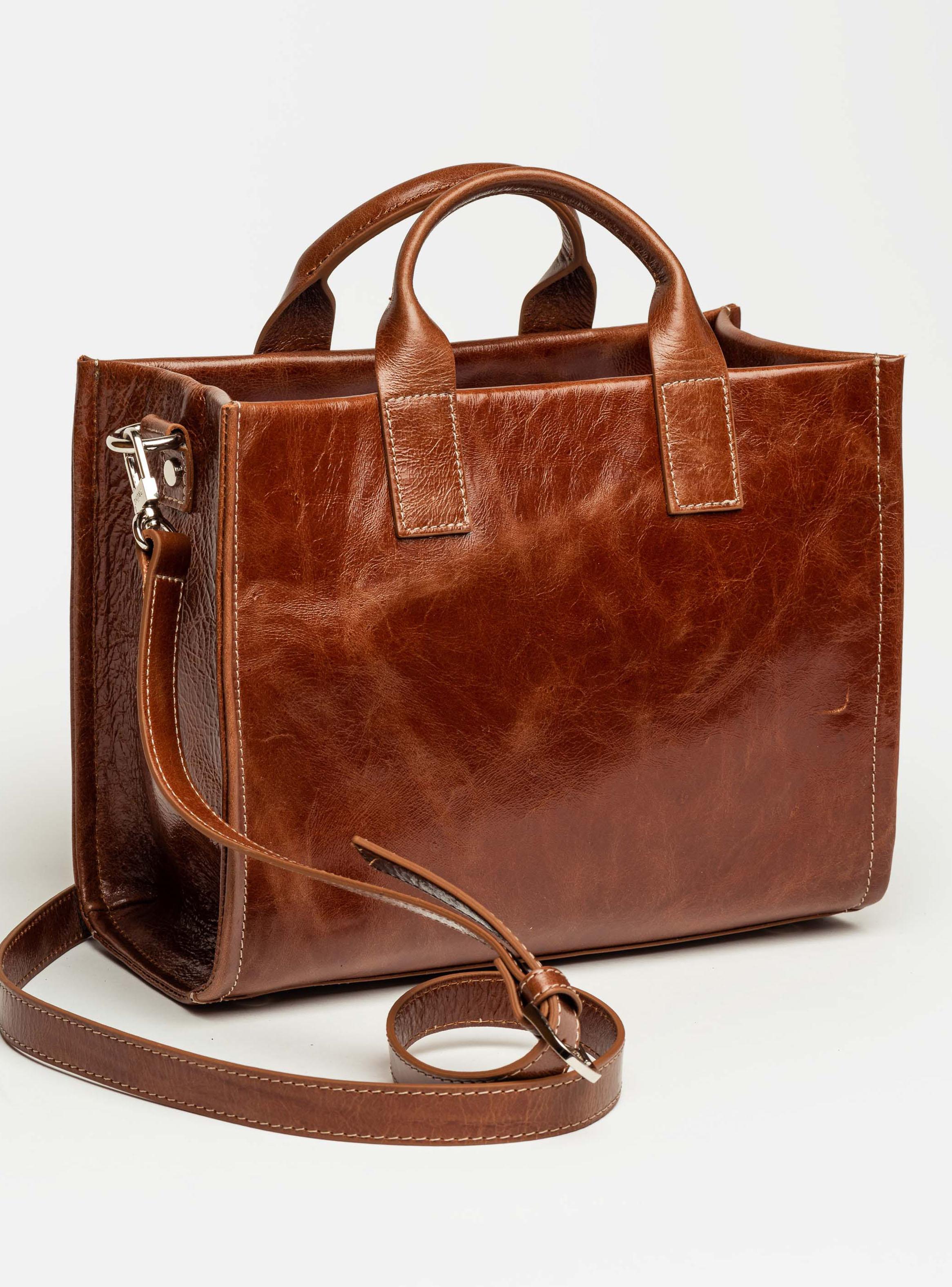 Cartera de Mano Capri Café Chica-2