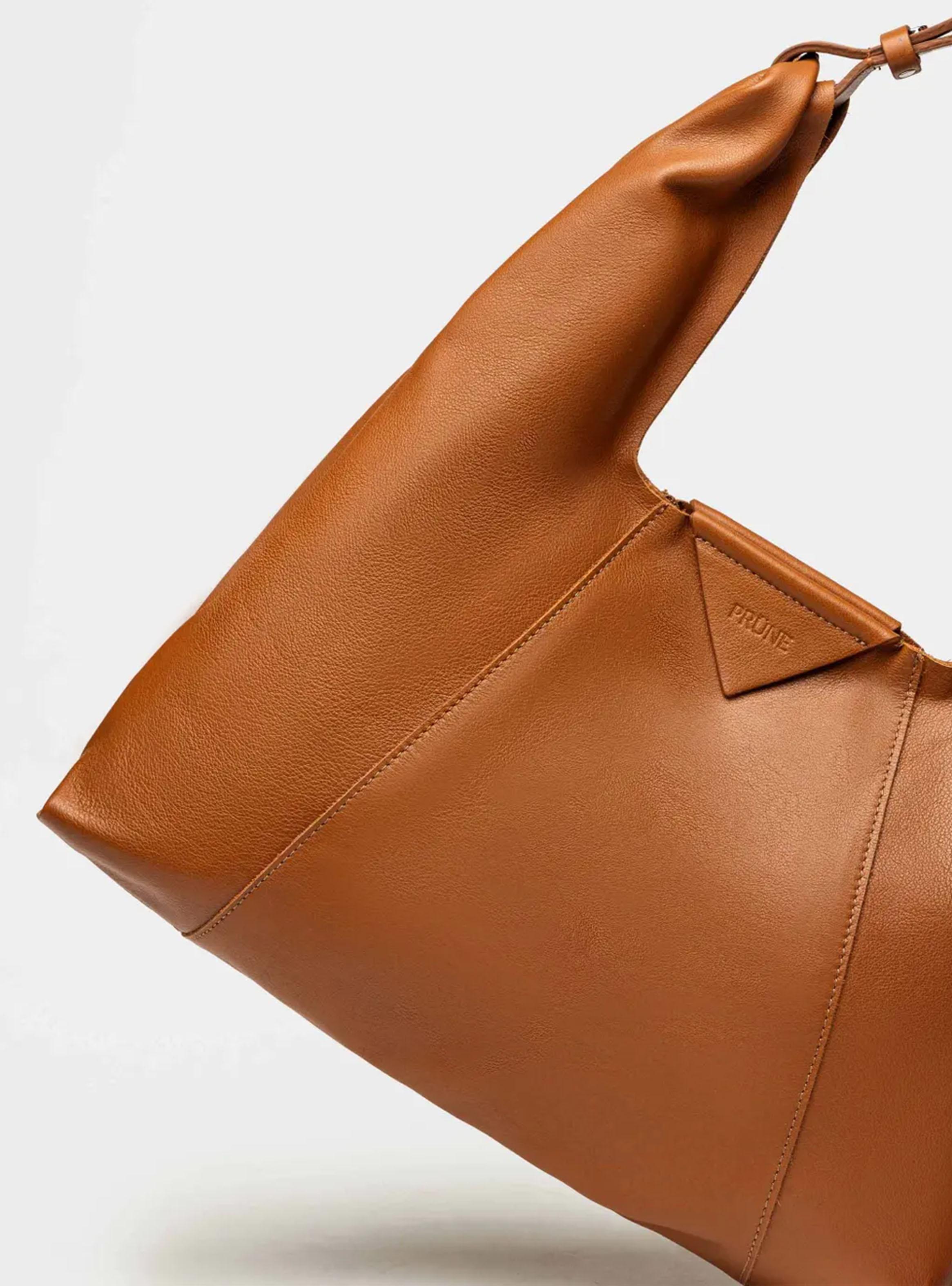 Cartera de Hombro The Shopping Cuero Café-2