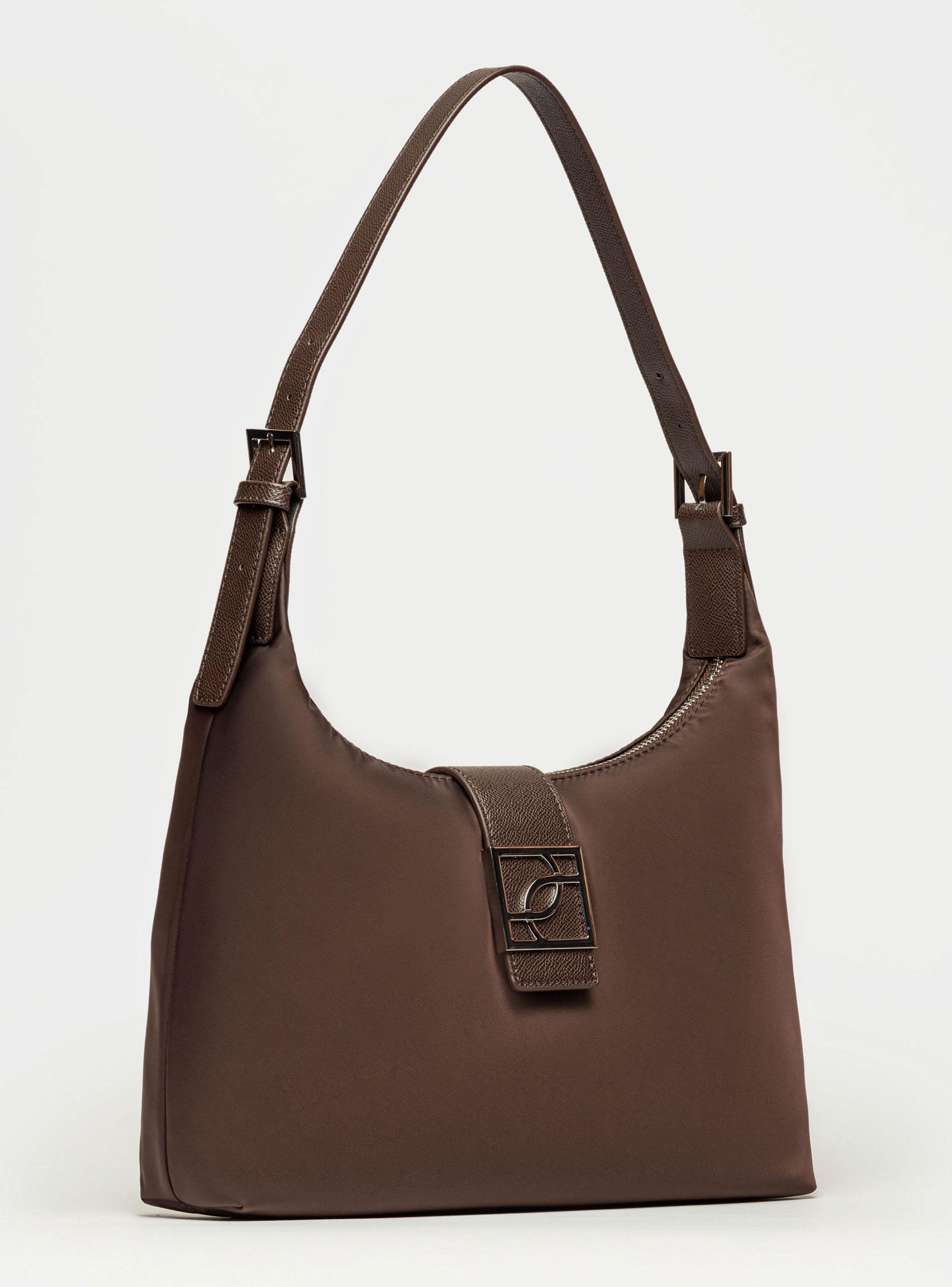 Cartera de Hombro Bolso Signature Café-1