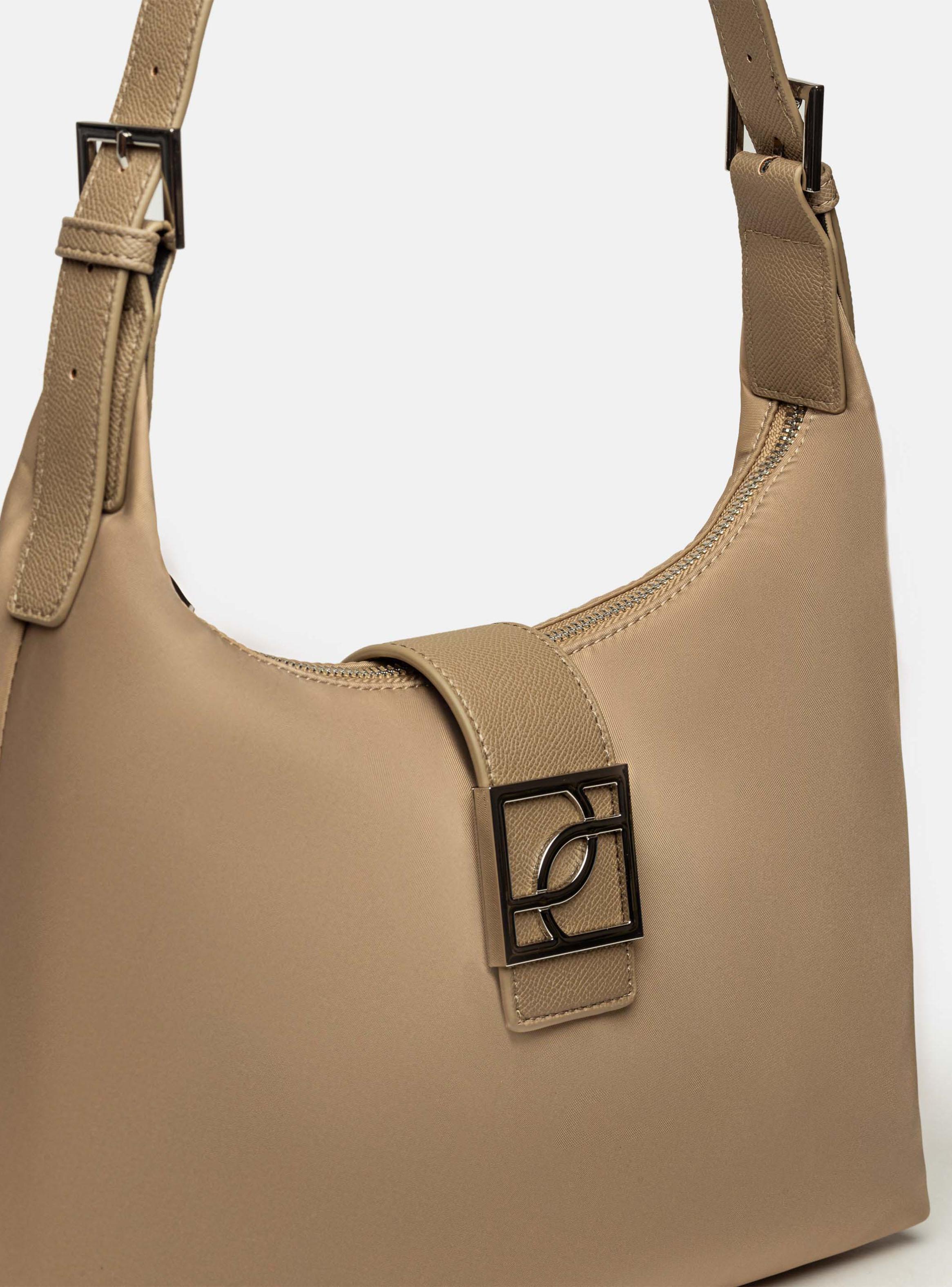 Cartera de Hombro Bolso Signature Beige-2