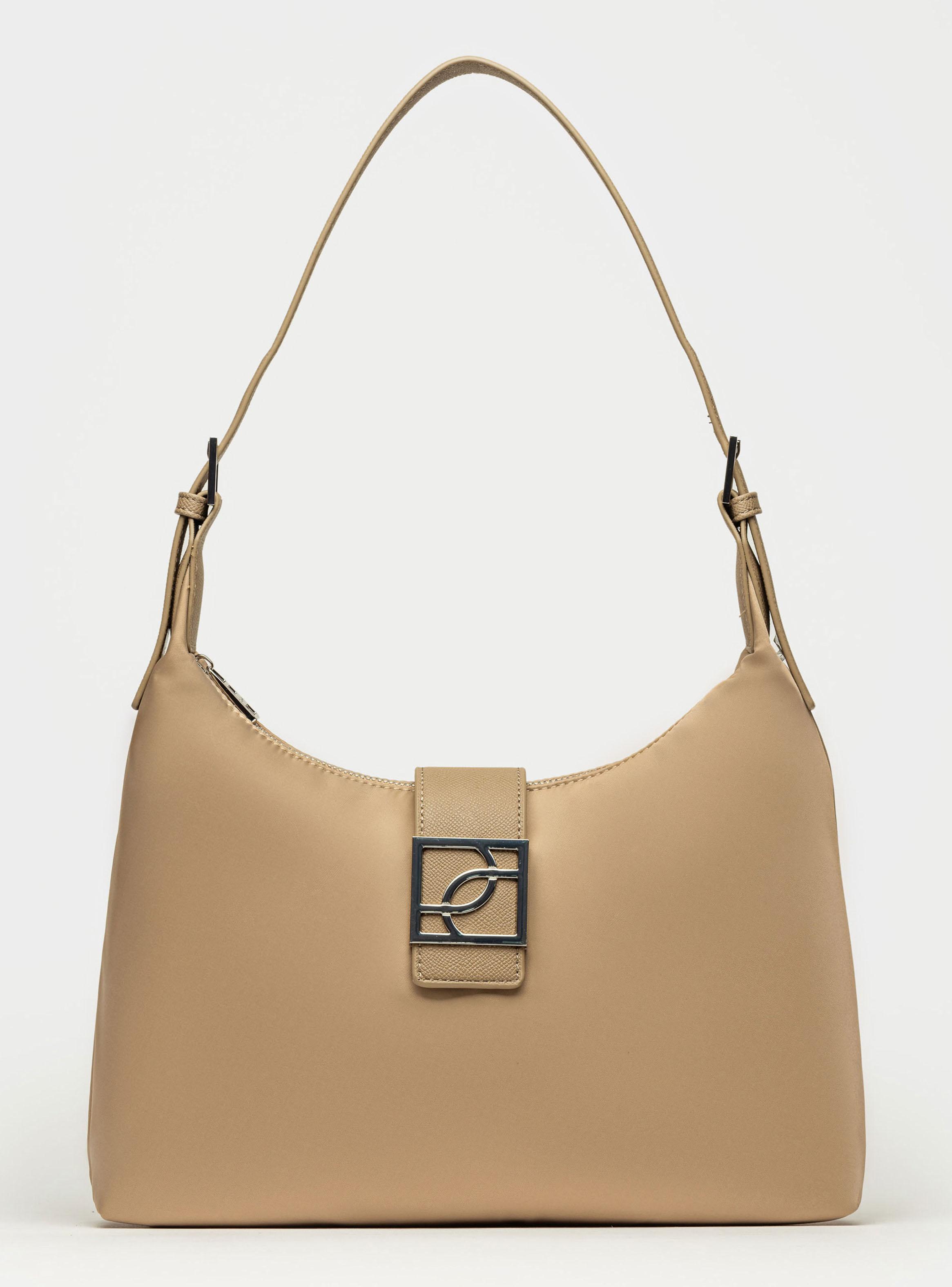 Cartera de Hombro Bolso Signature Beige-0