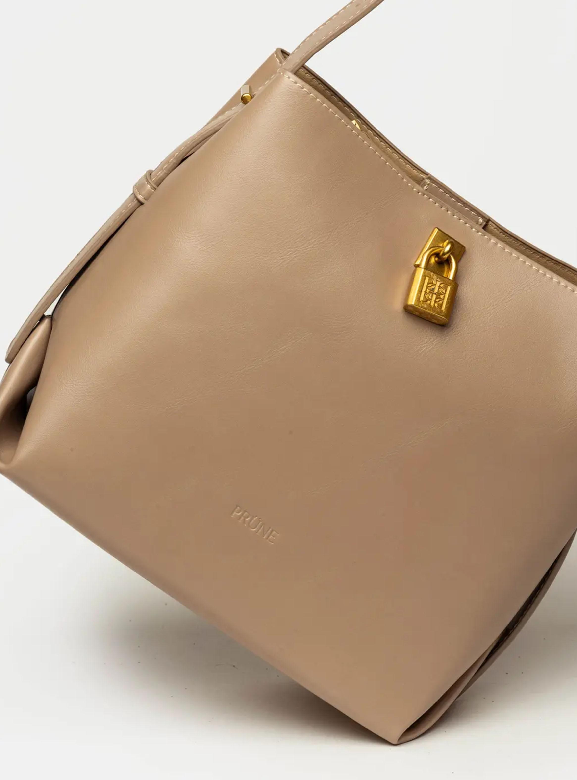 Cartera de Hombro The Lock Beige-2