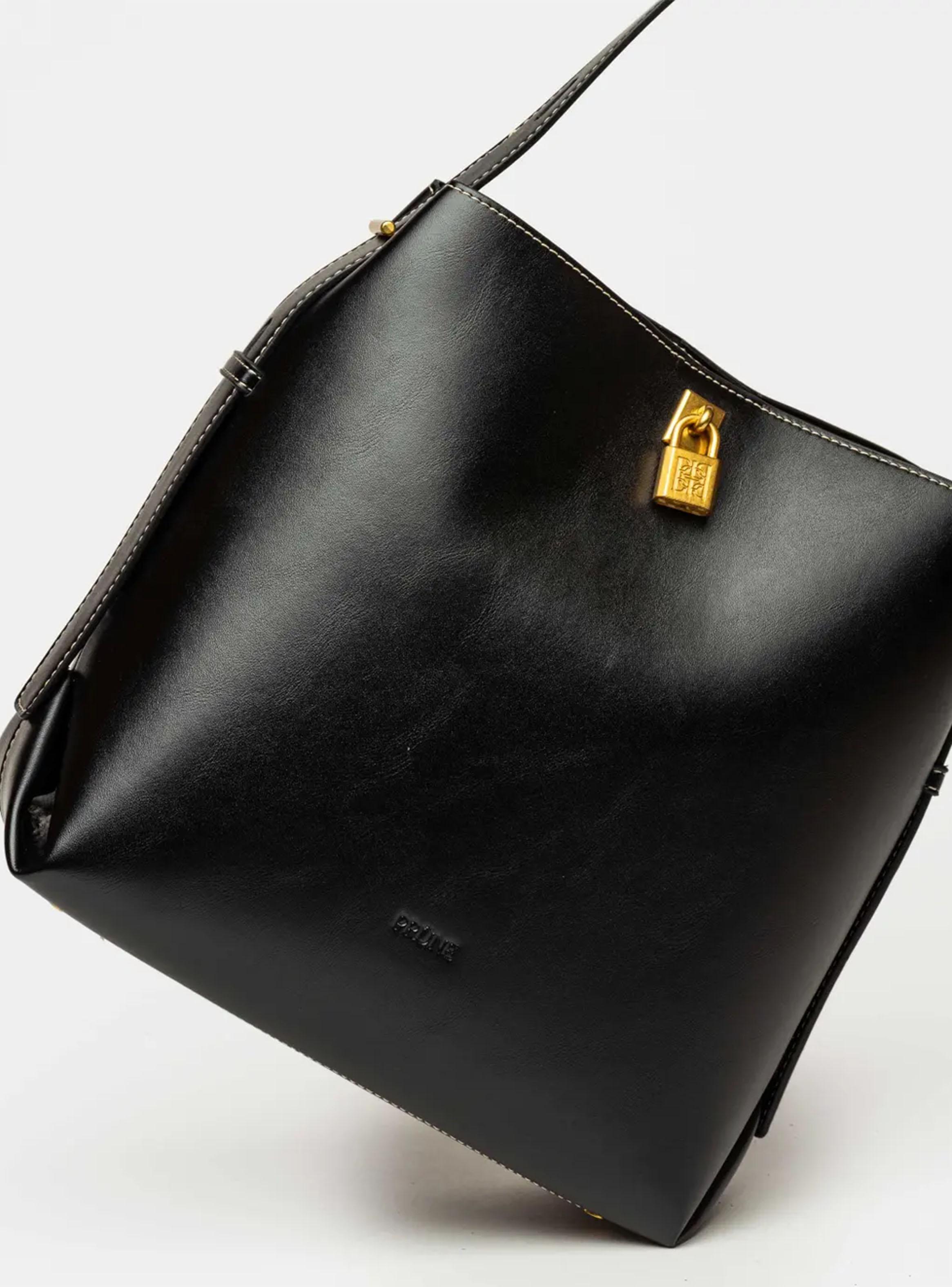 Cartera de Hombro Tipo Bolso The Lock Negro-2